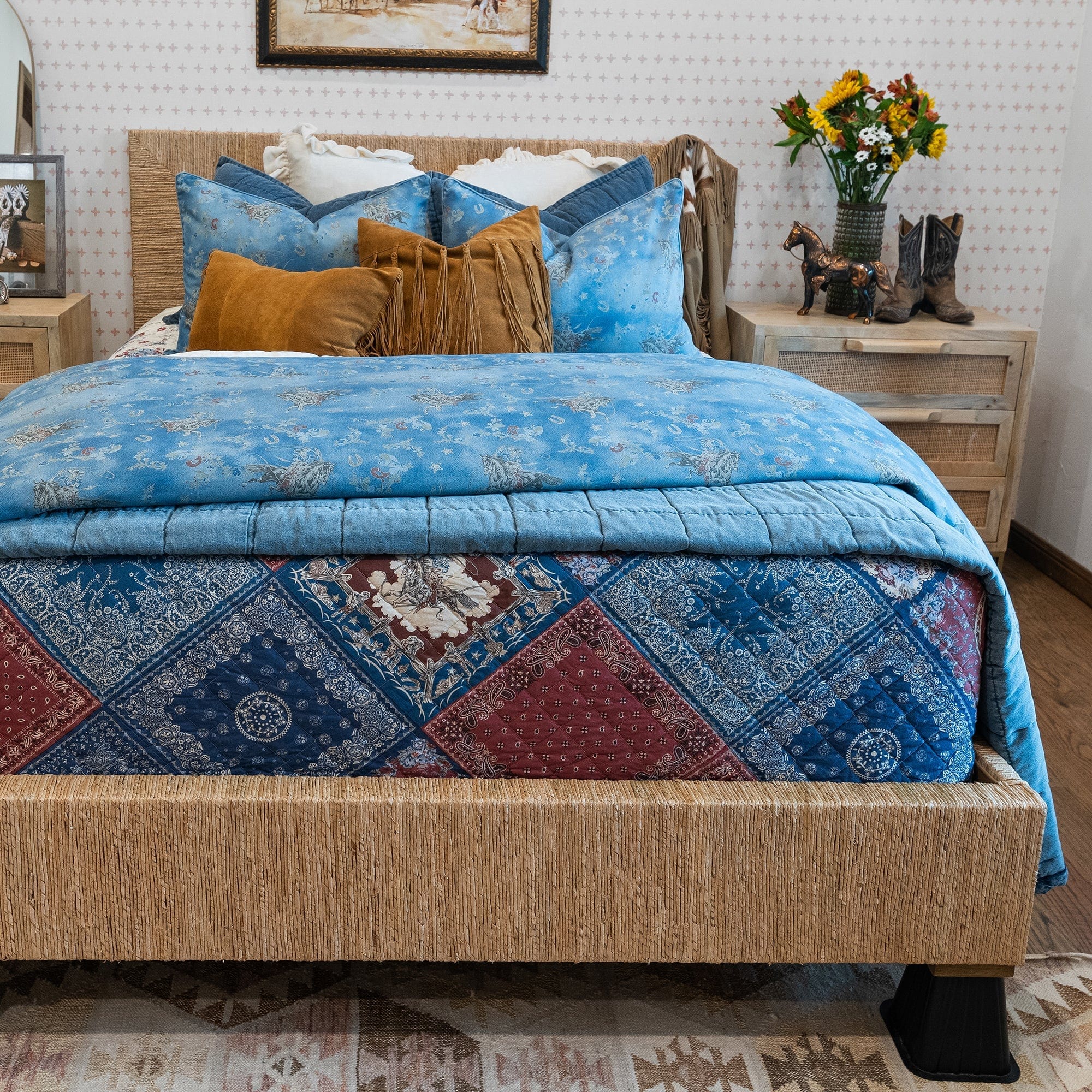 Patchwork Bandana Reversible Quilt Set