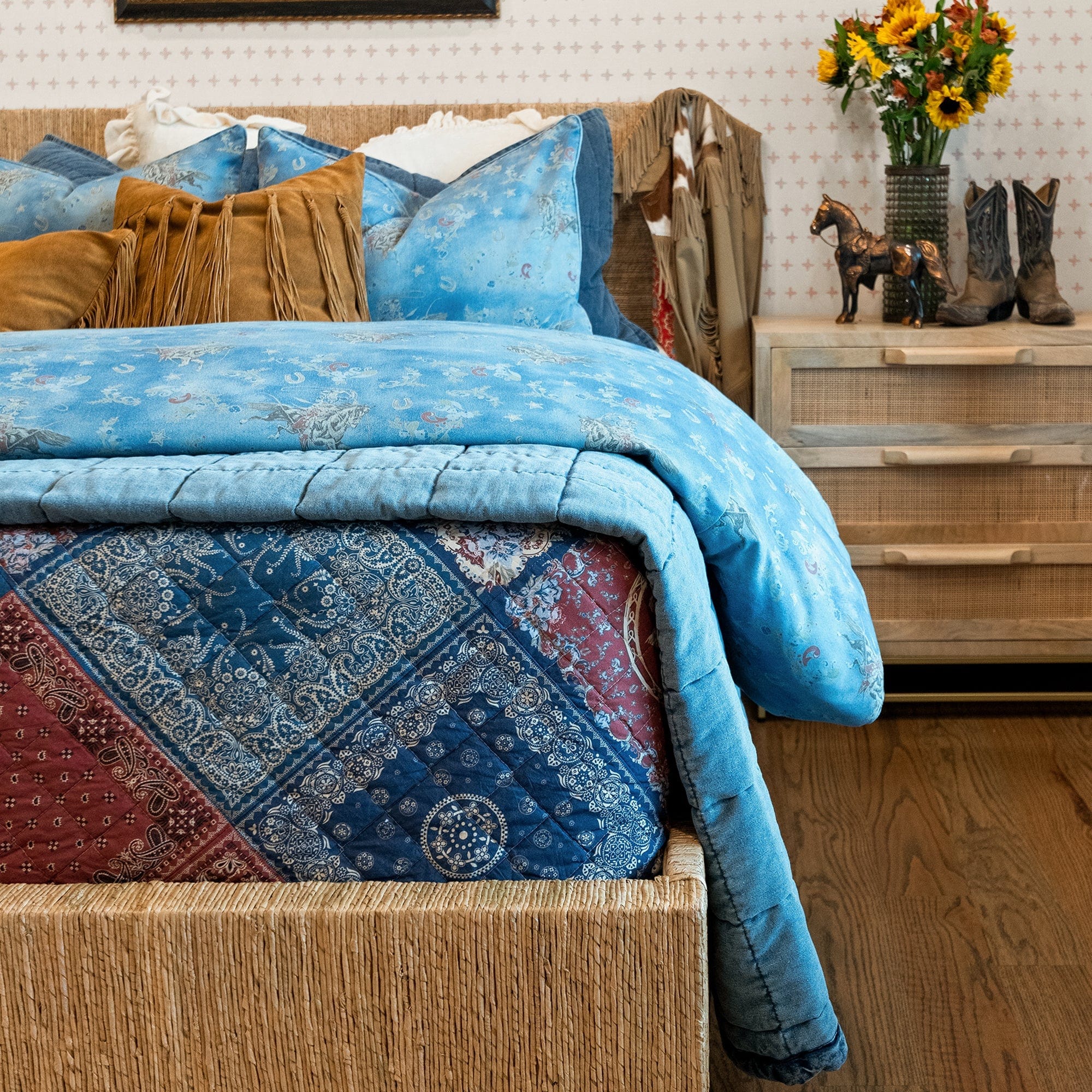 Patchwork Bandana Reversible Quilt Set
