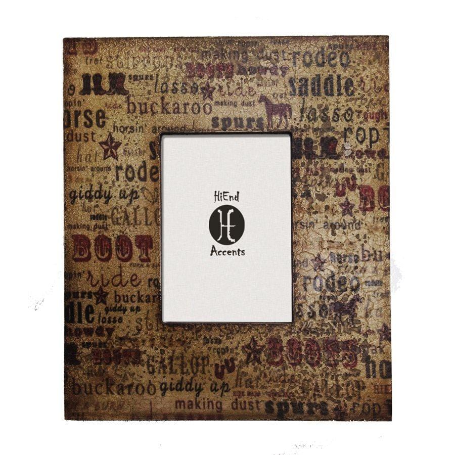 Cream Wooden Picture Frame w/ Text