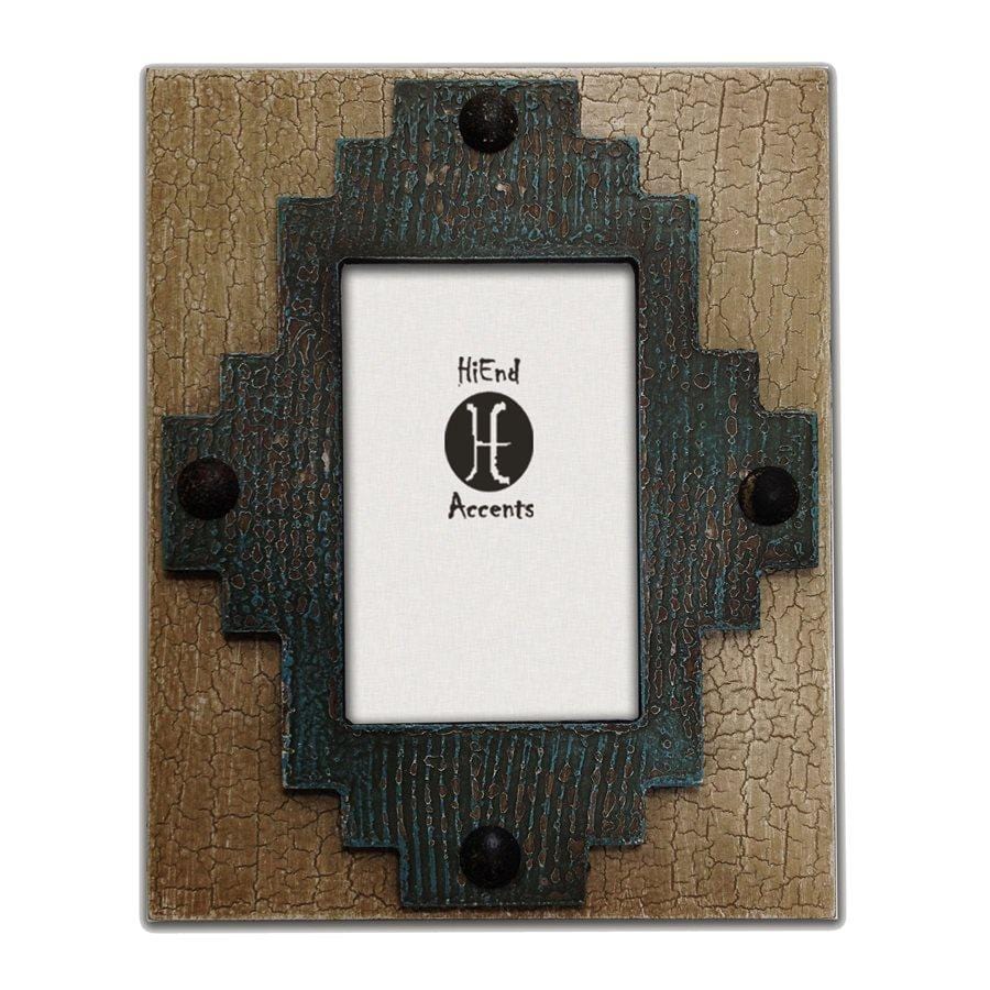 Santa Fe Center Picture Frame, Turquoise