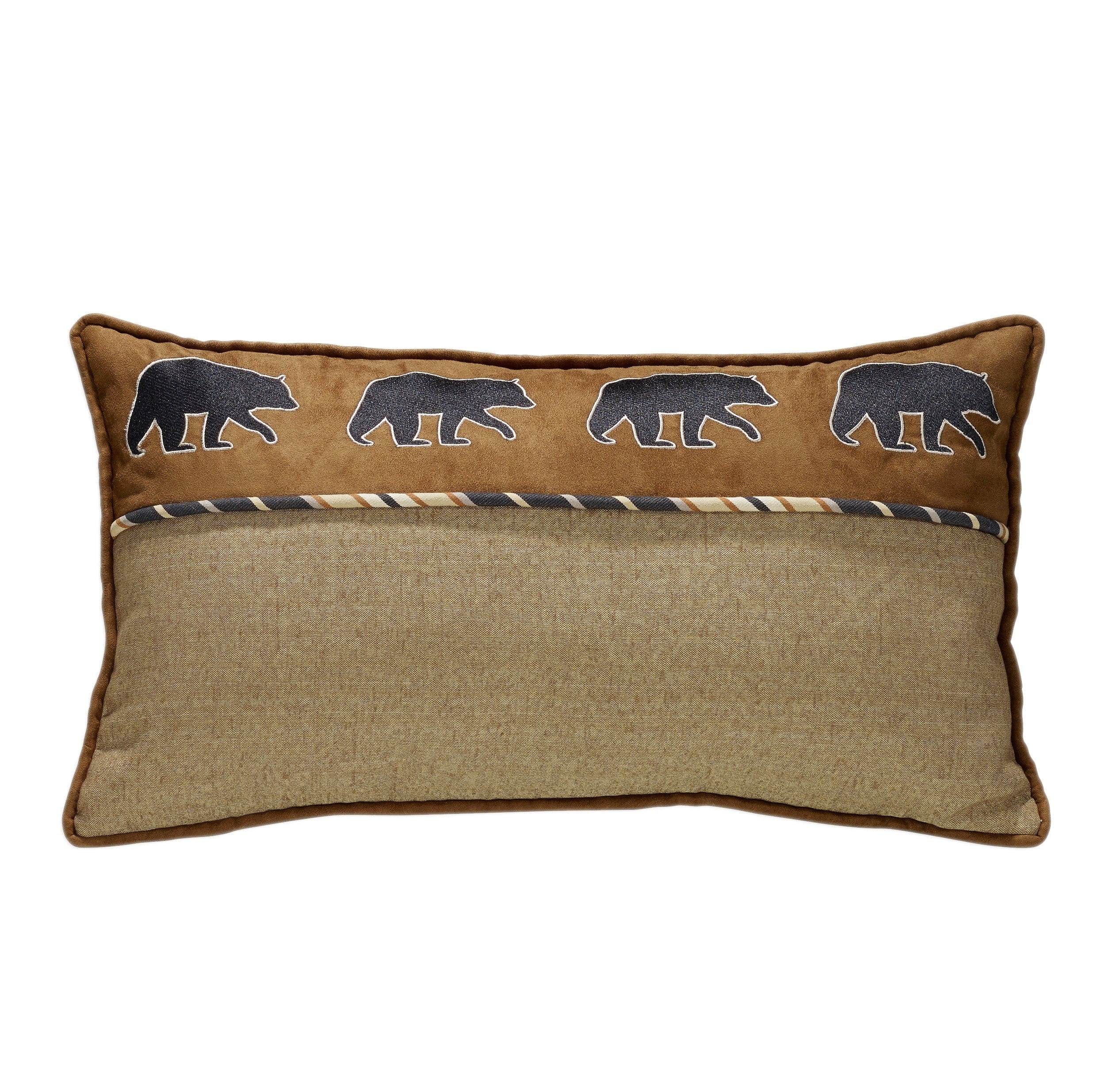Ashbury Black Bear Lumbar Pillow