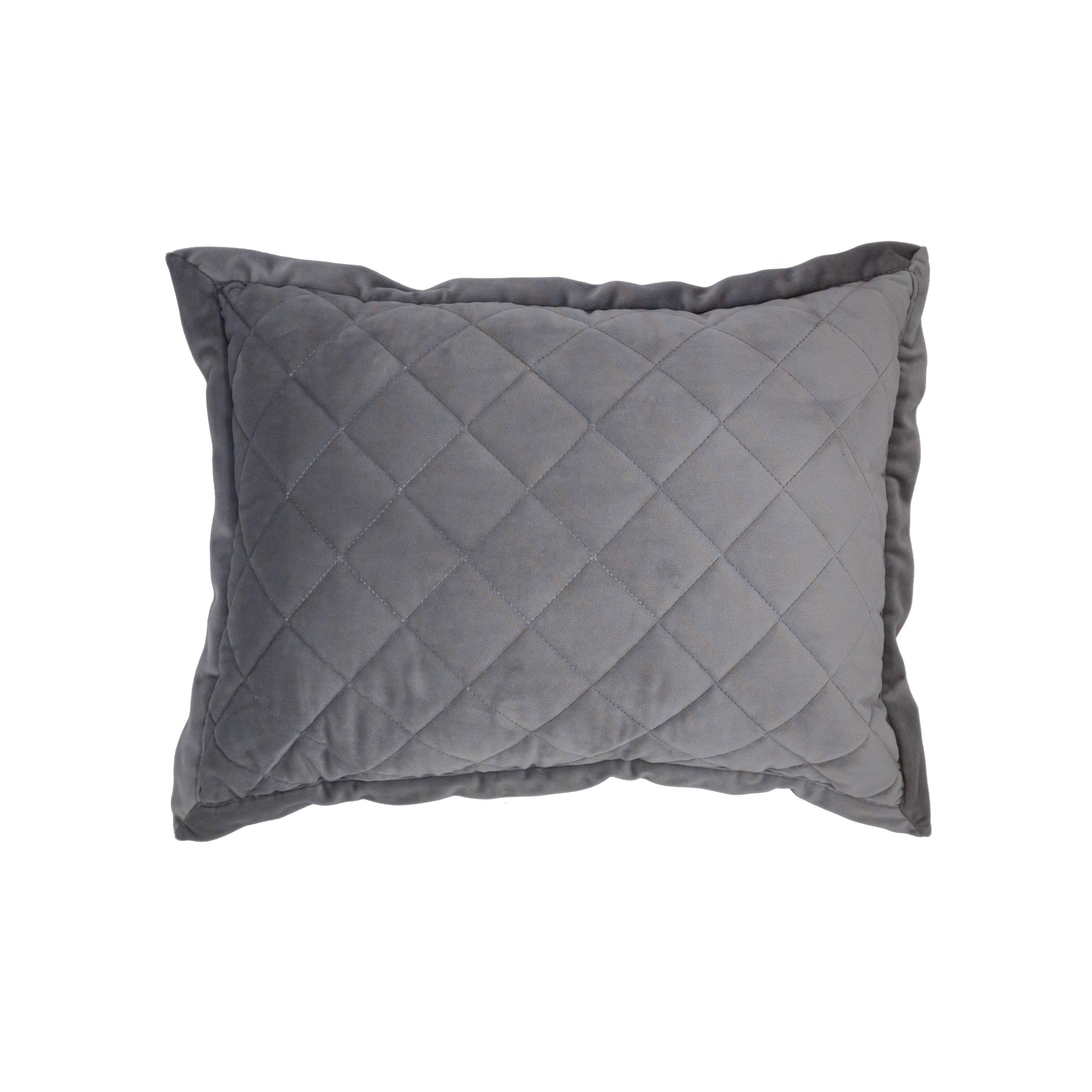 Velvet Diamond Quilted Boudoir Pillow