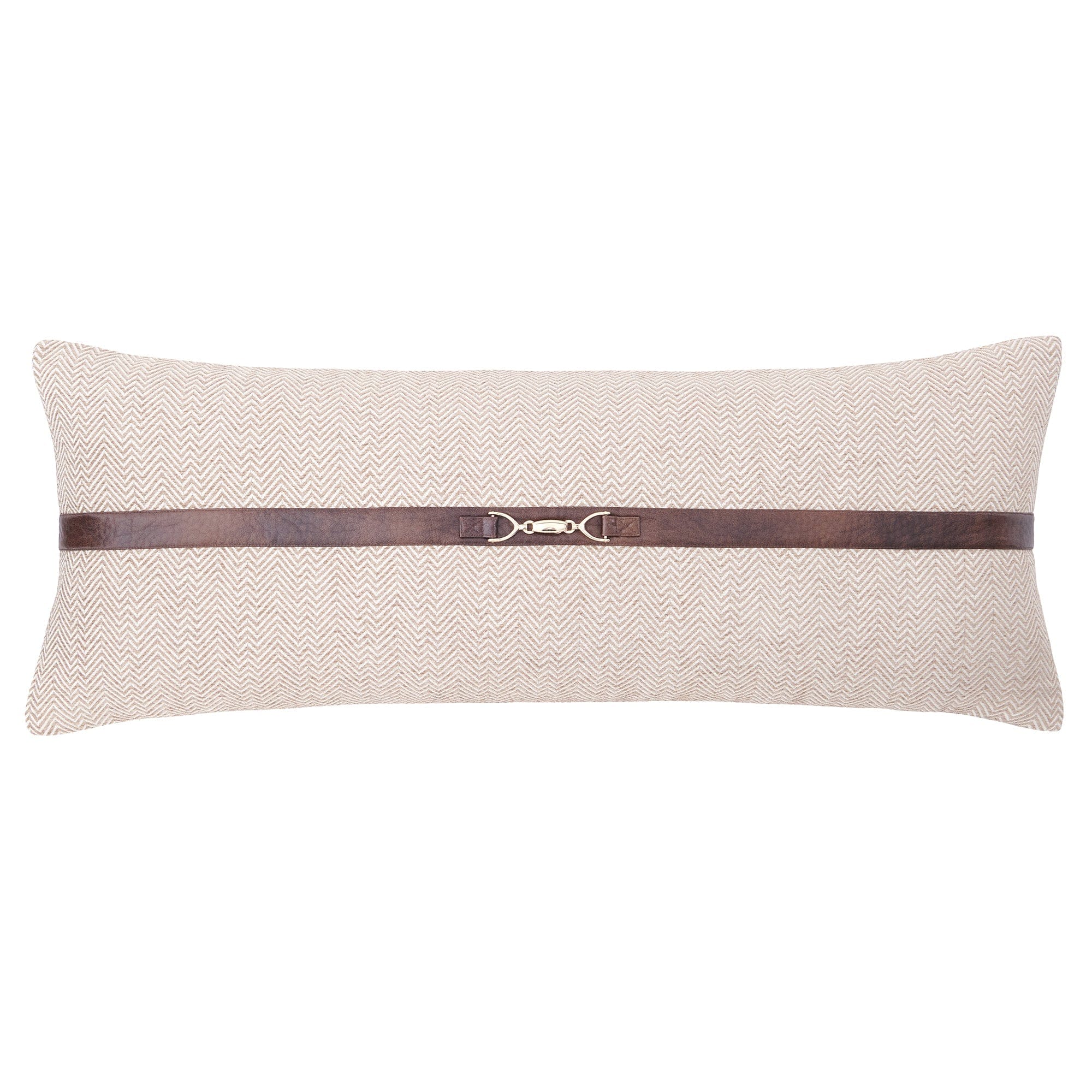 Herringbone Buckle Detailed Lumbar Pillow