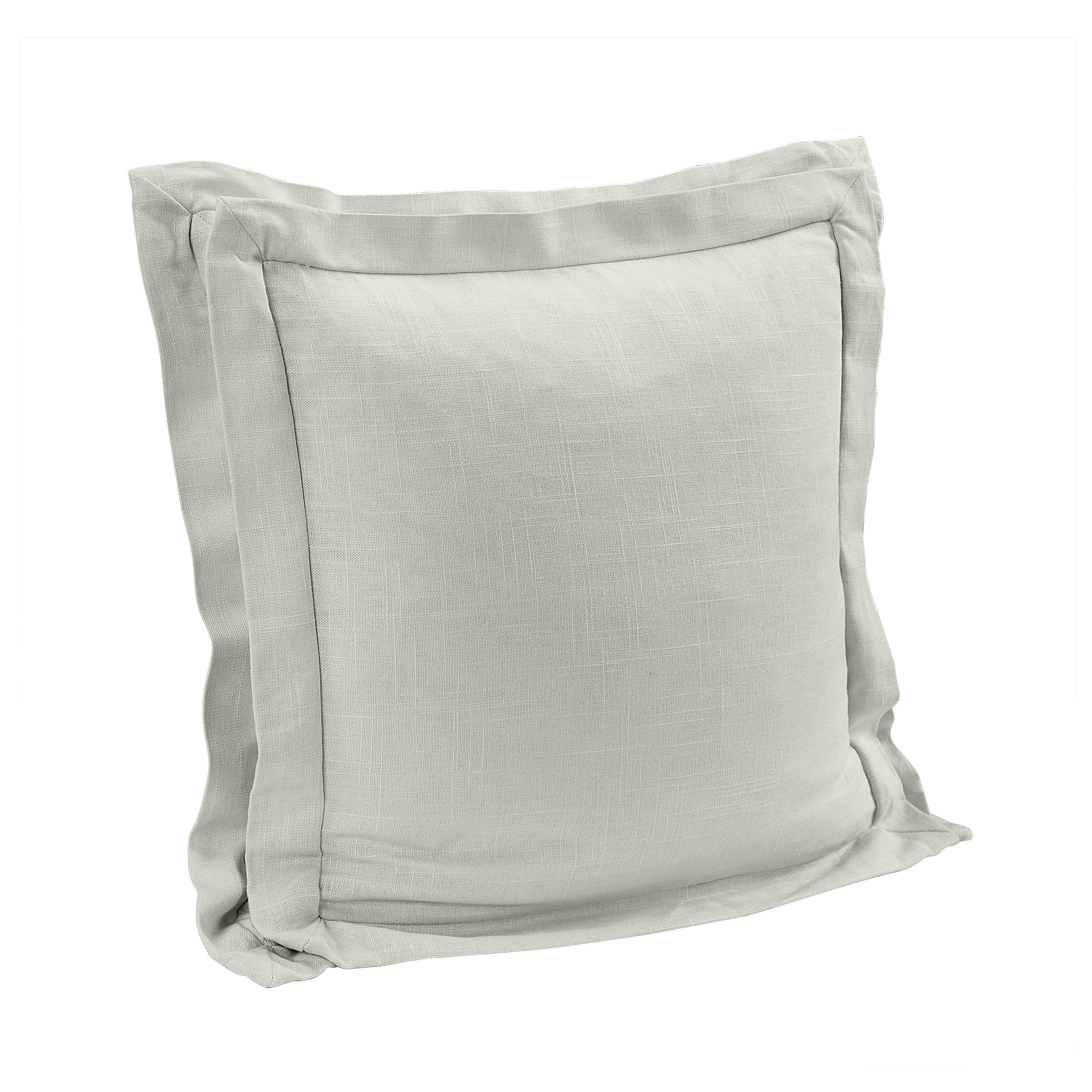 Double Flanged Washed Linen Pillow