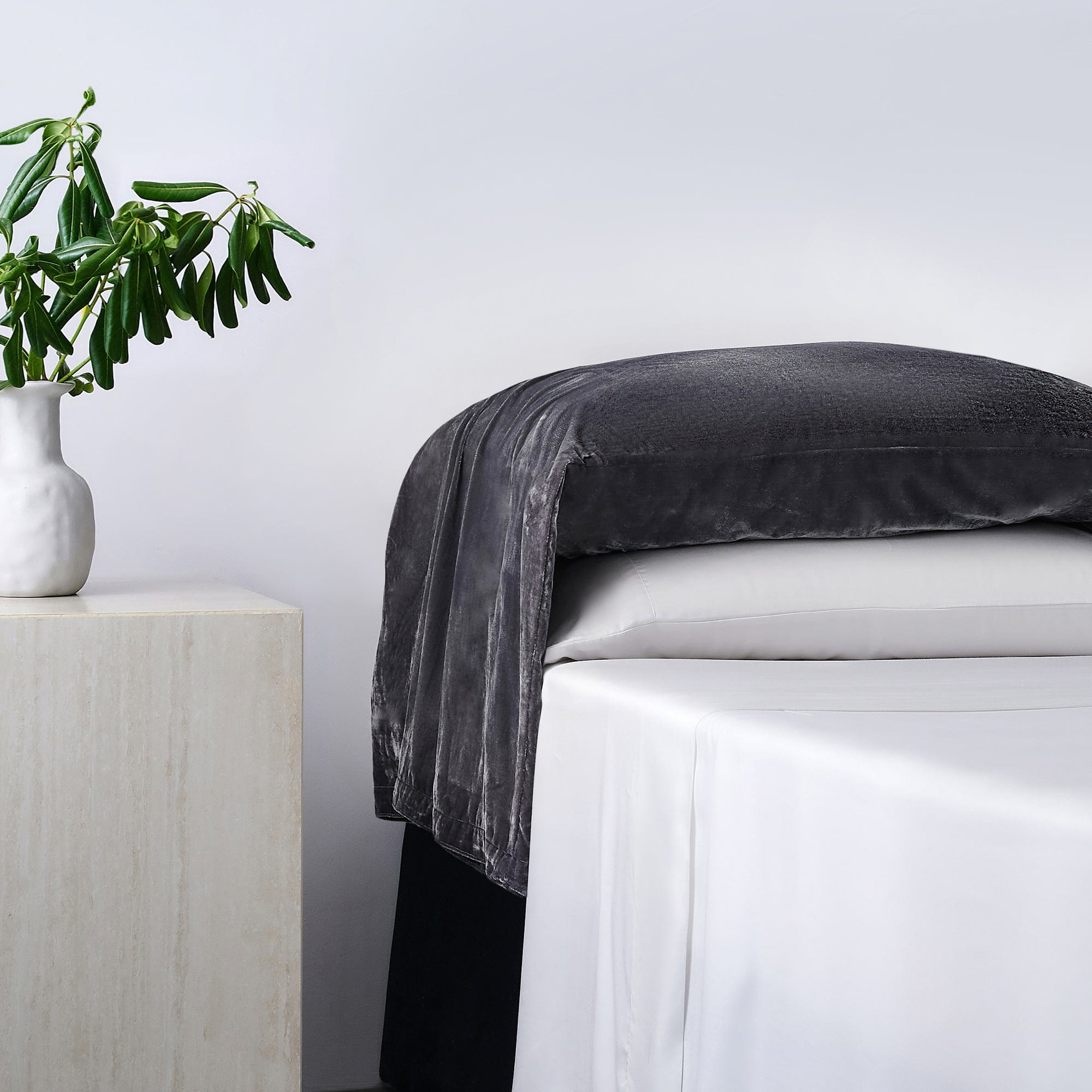 Stella Faux Silk Velvet Waterfall Pillowcase Set
