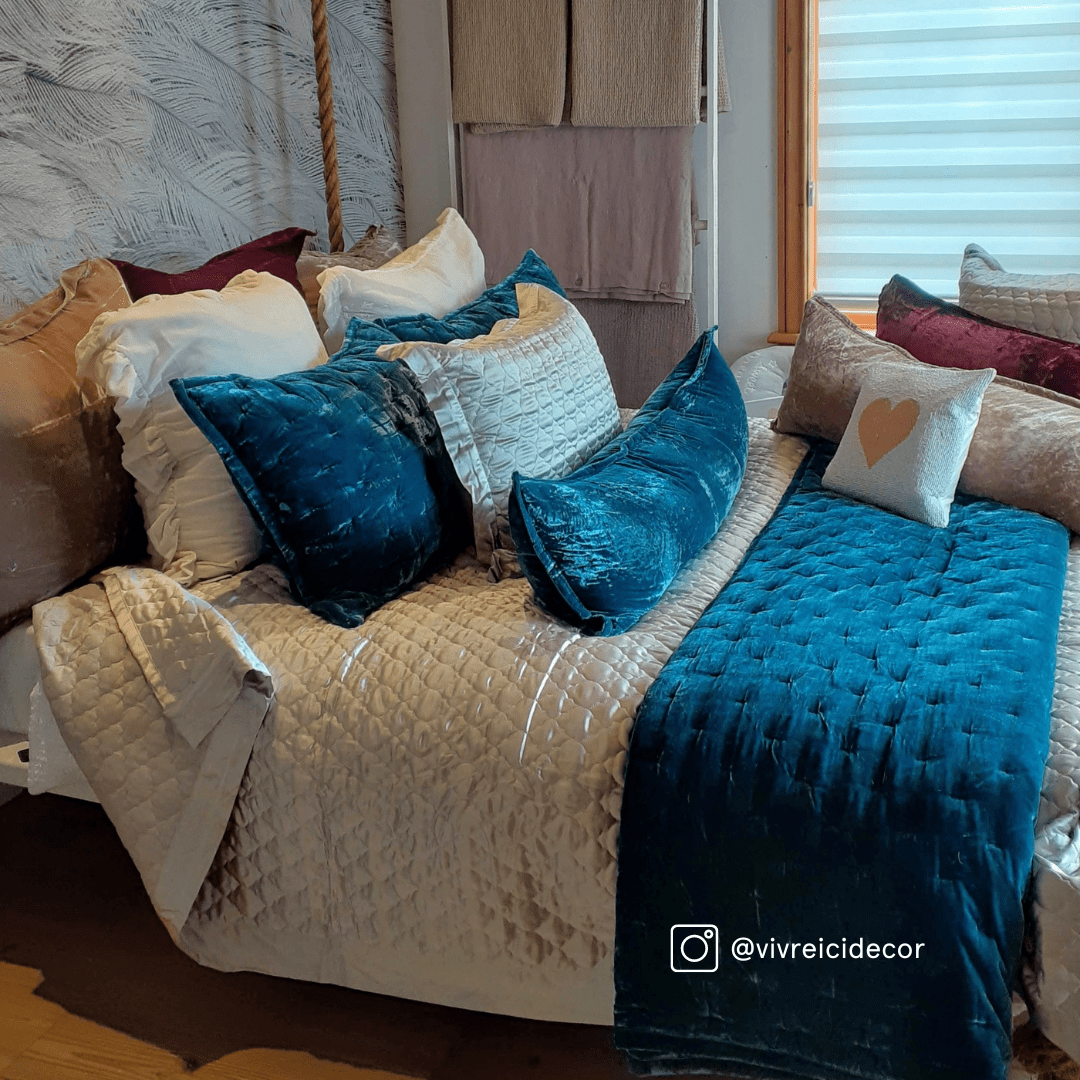 Stella Faux Silk Velvet Pintuck Quilt
