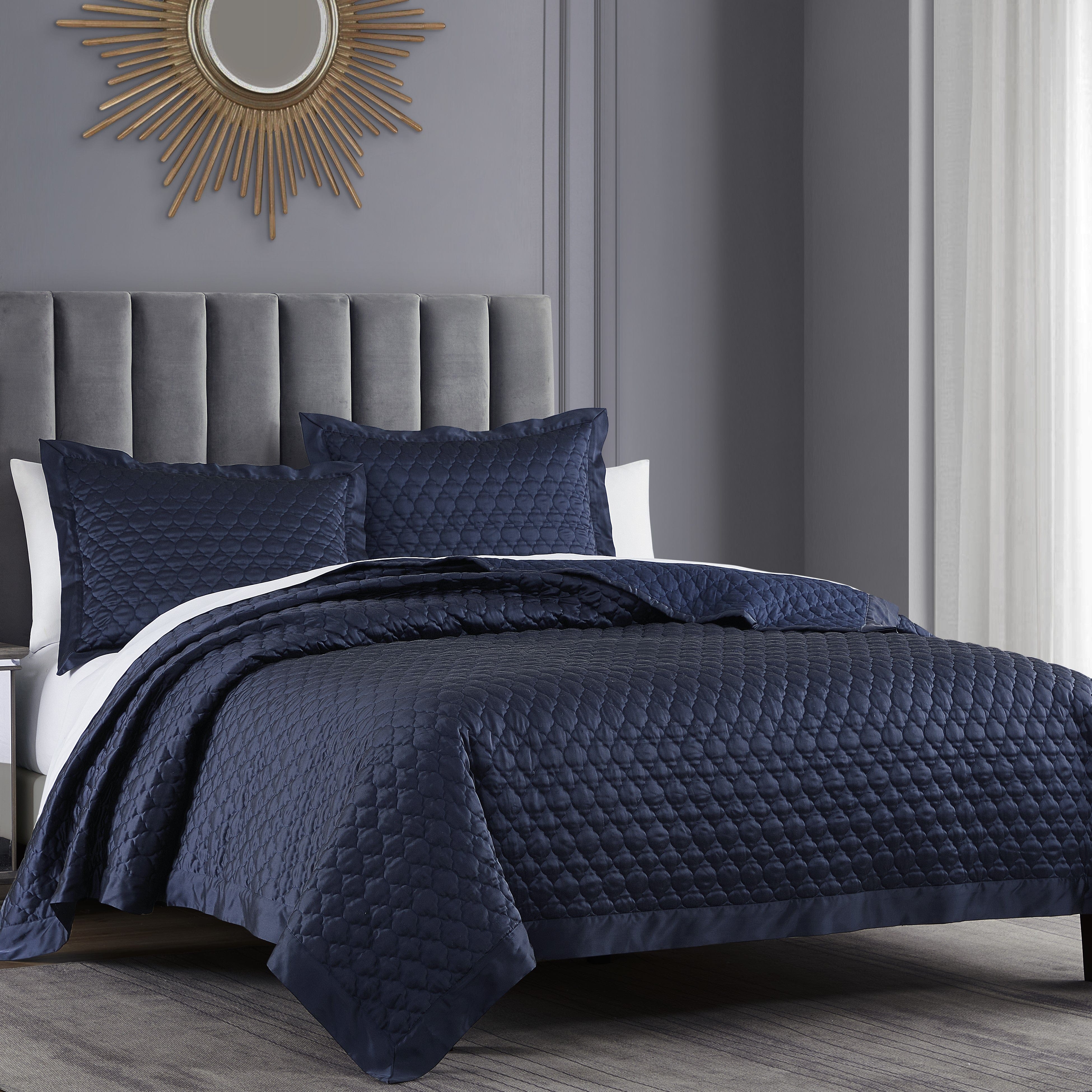 High Shine Satin Quatrefoil Quilt
