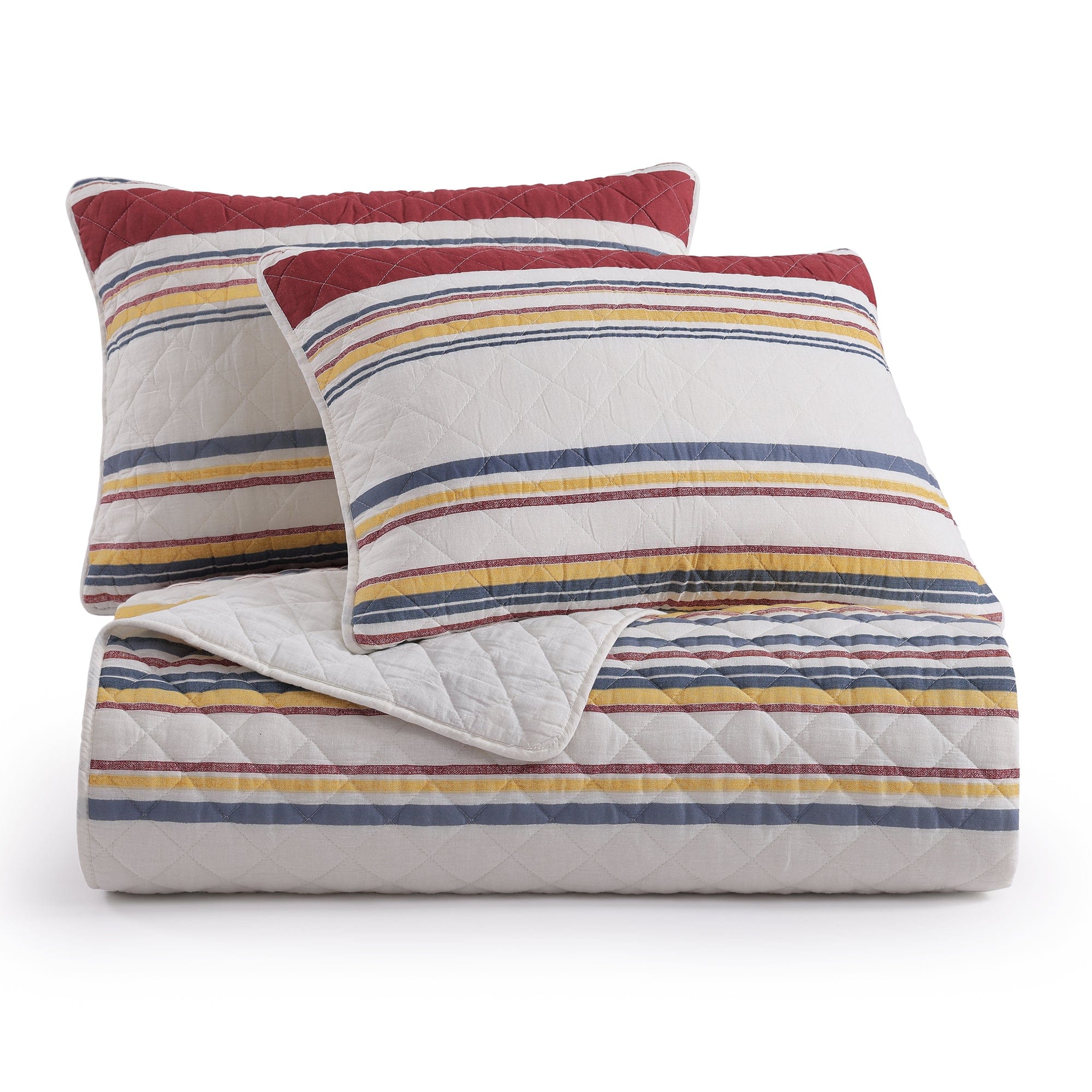 Mystic Stripe Cotton Gauze Quilt Set