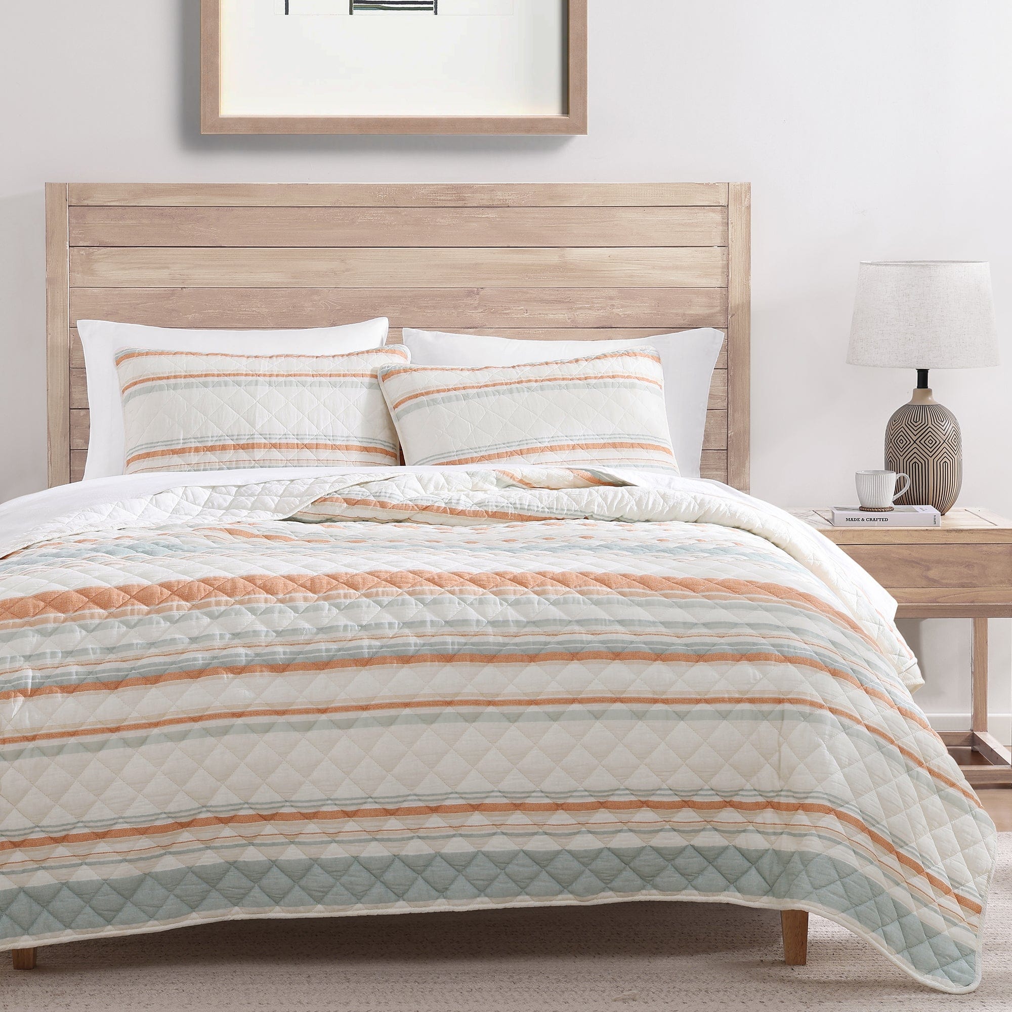 Mystic Stripe Cotton Gauze Quilt Set