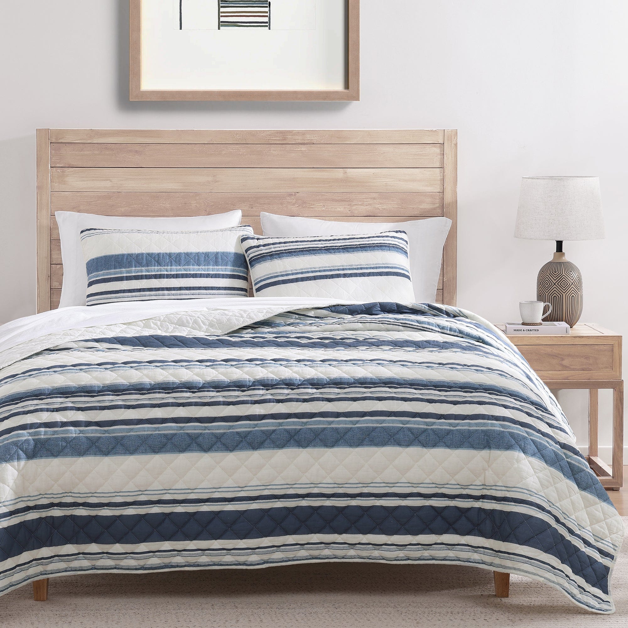 Mystic Stripe Cotton Gauze Quilt Set