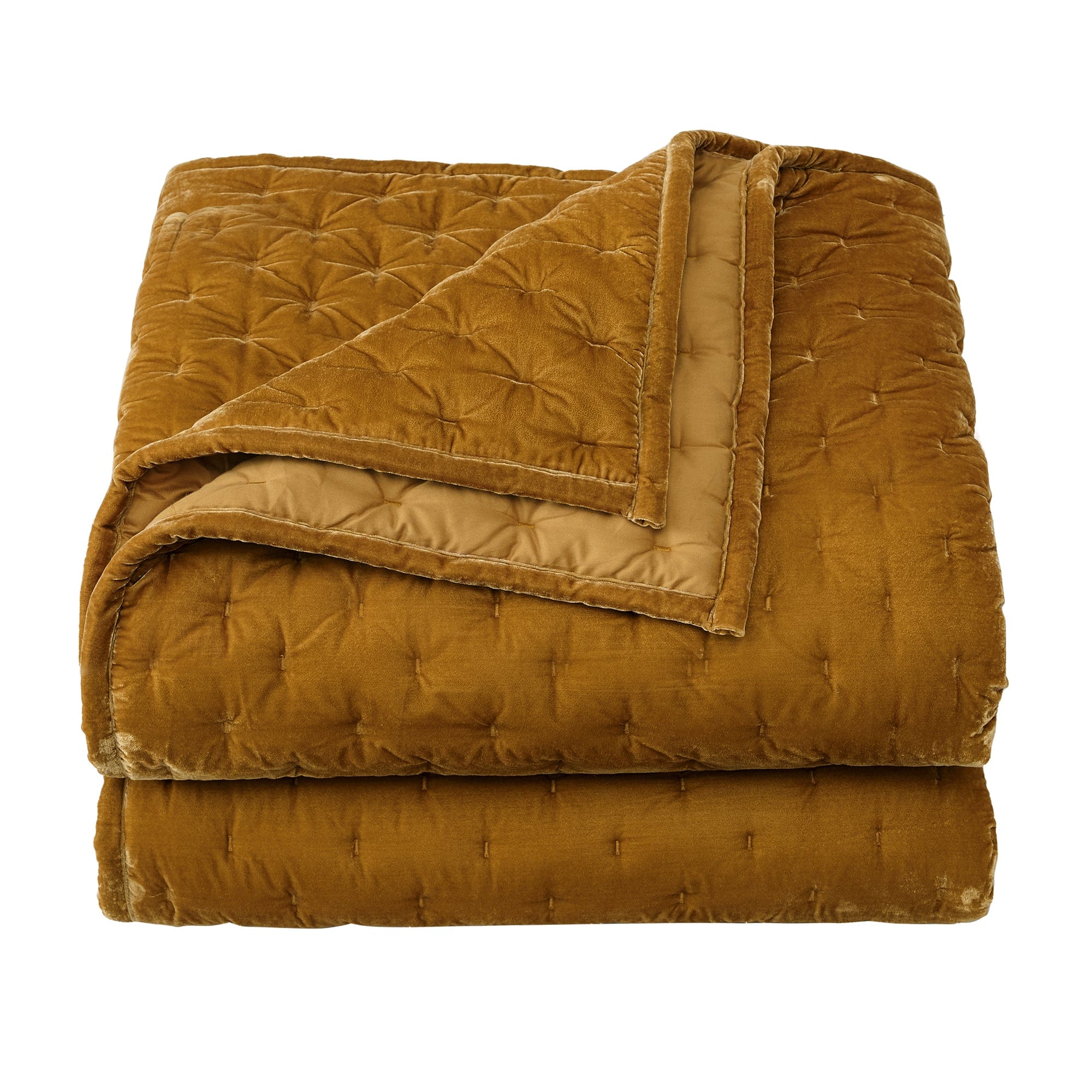 Stella Faux Silk Velvet Pintuck Quilt