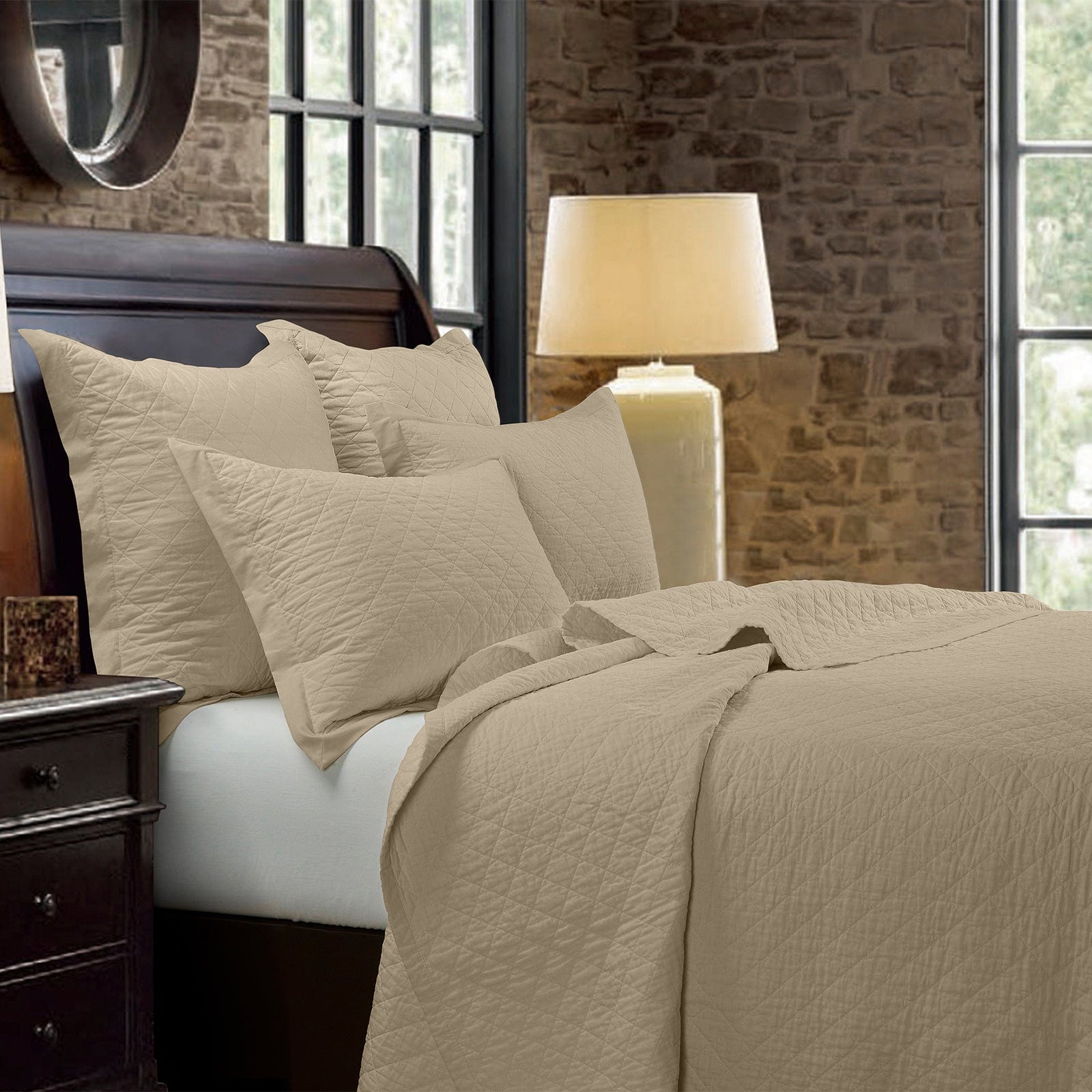 Linen Cotton Diamond Quilt