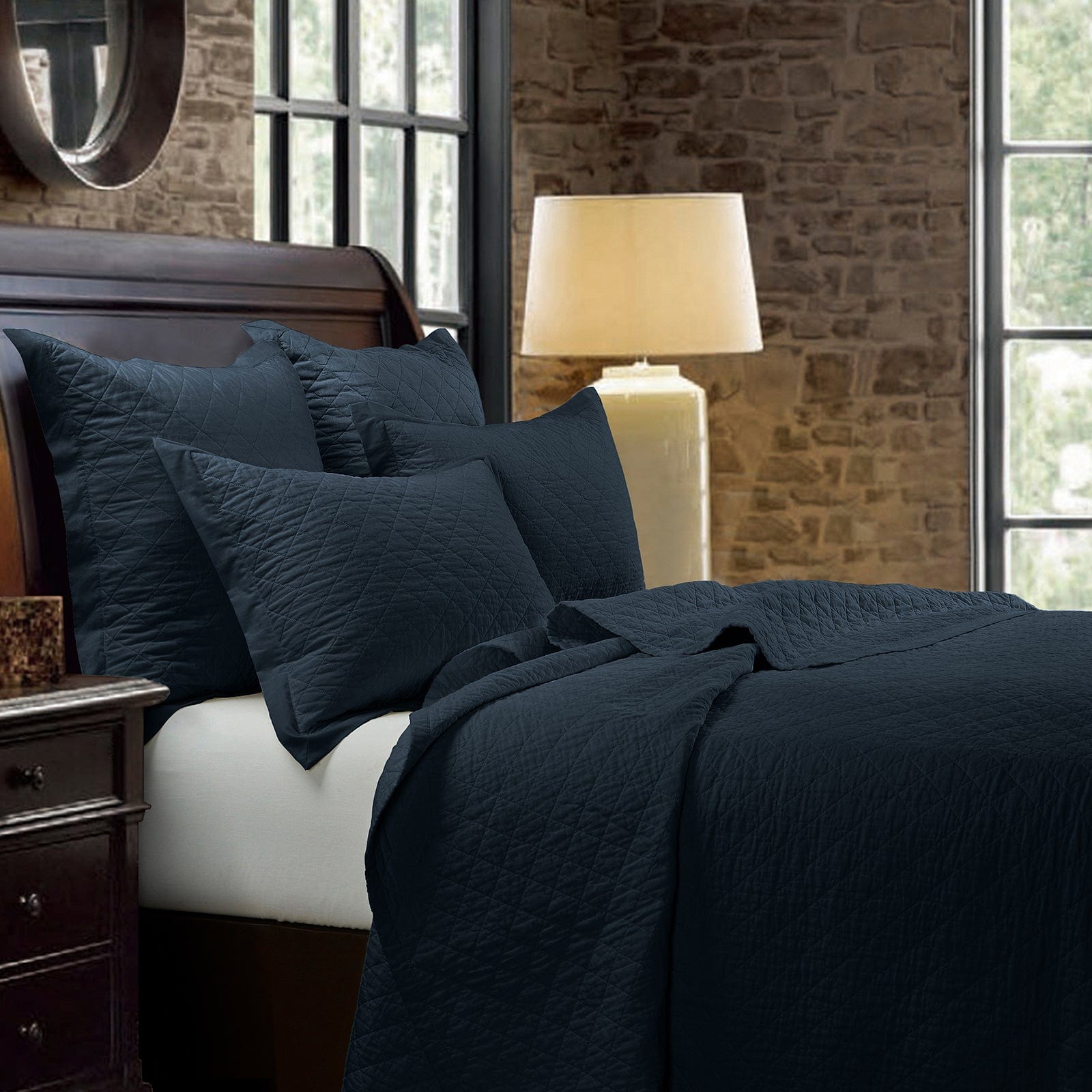 Linen Cotton Diamond Quilt