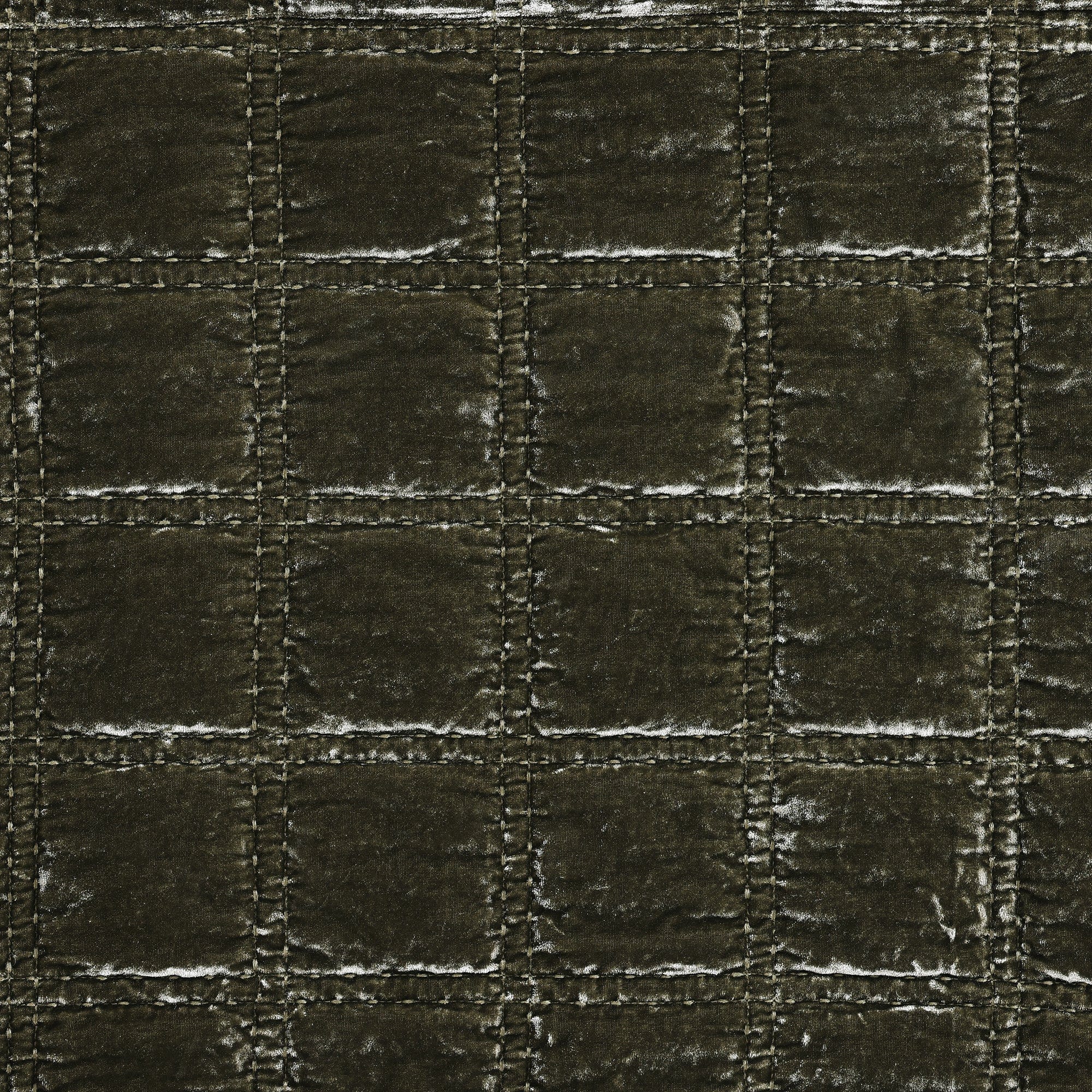Stella Faux Silk Velvet Double Box Stitch Quilt Set