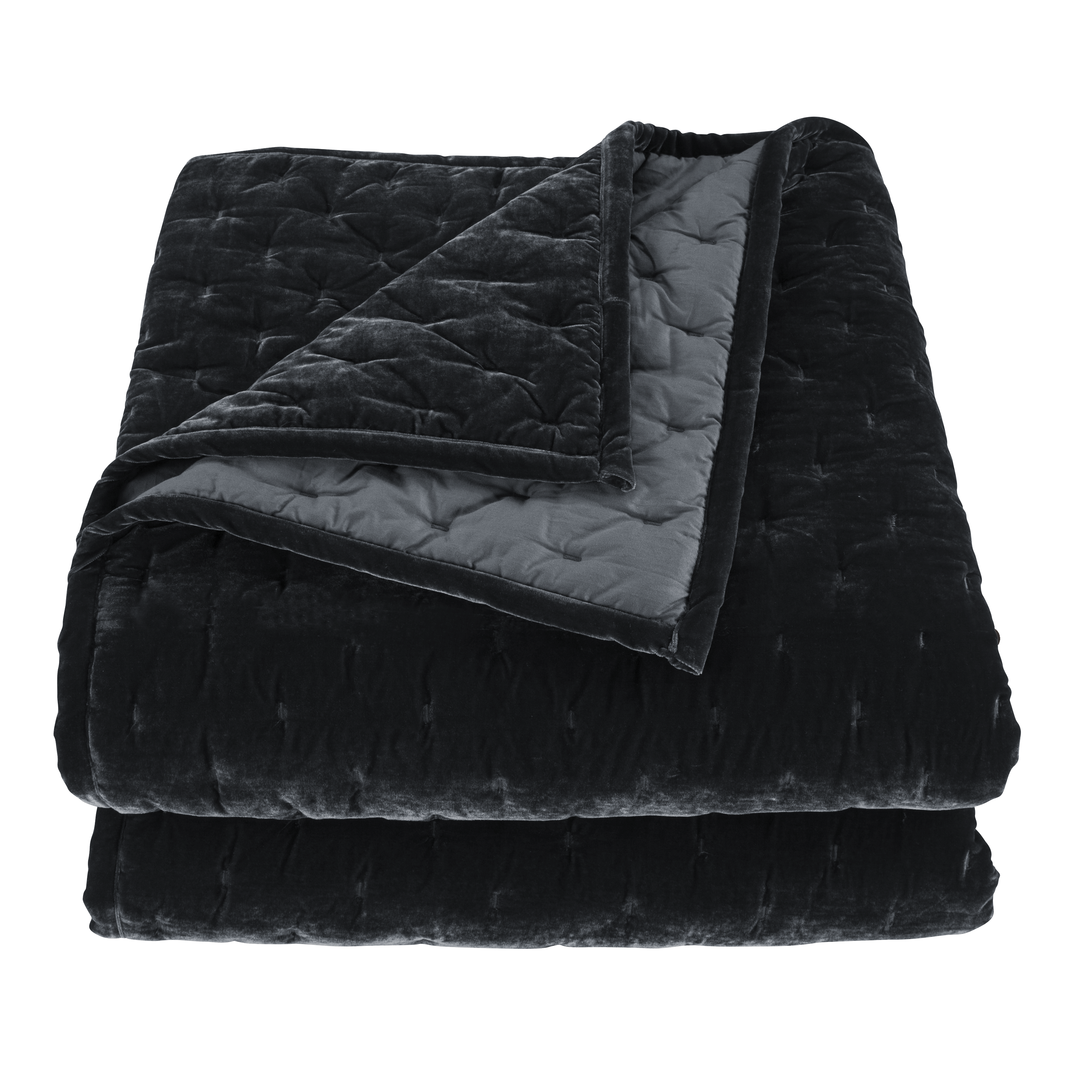 Stella Faux Silk Velvet Pintuck Quilt