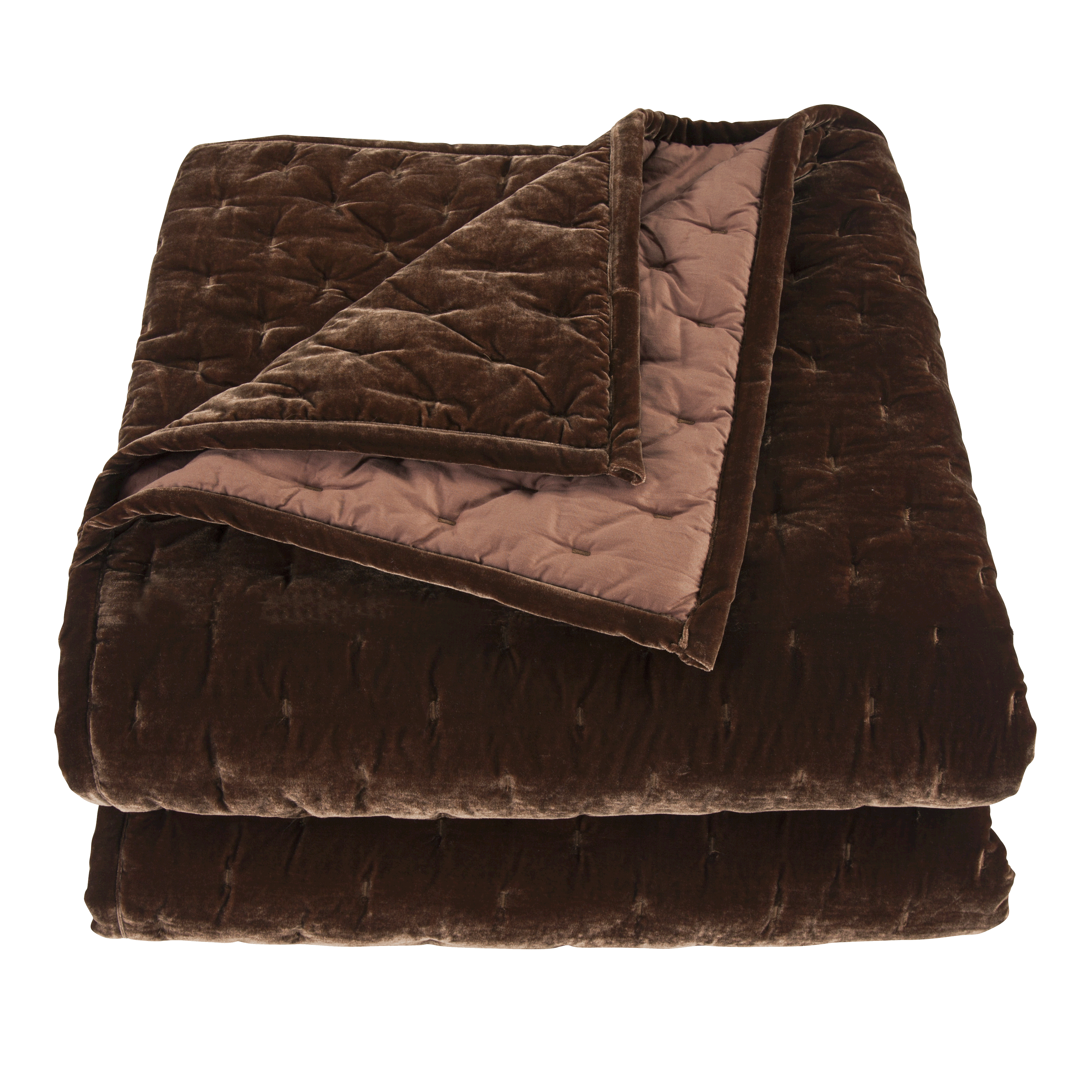 Stella Faux Silk Velvet Pintuck Quilt