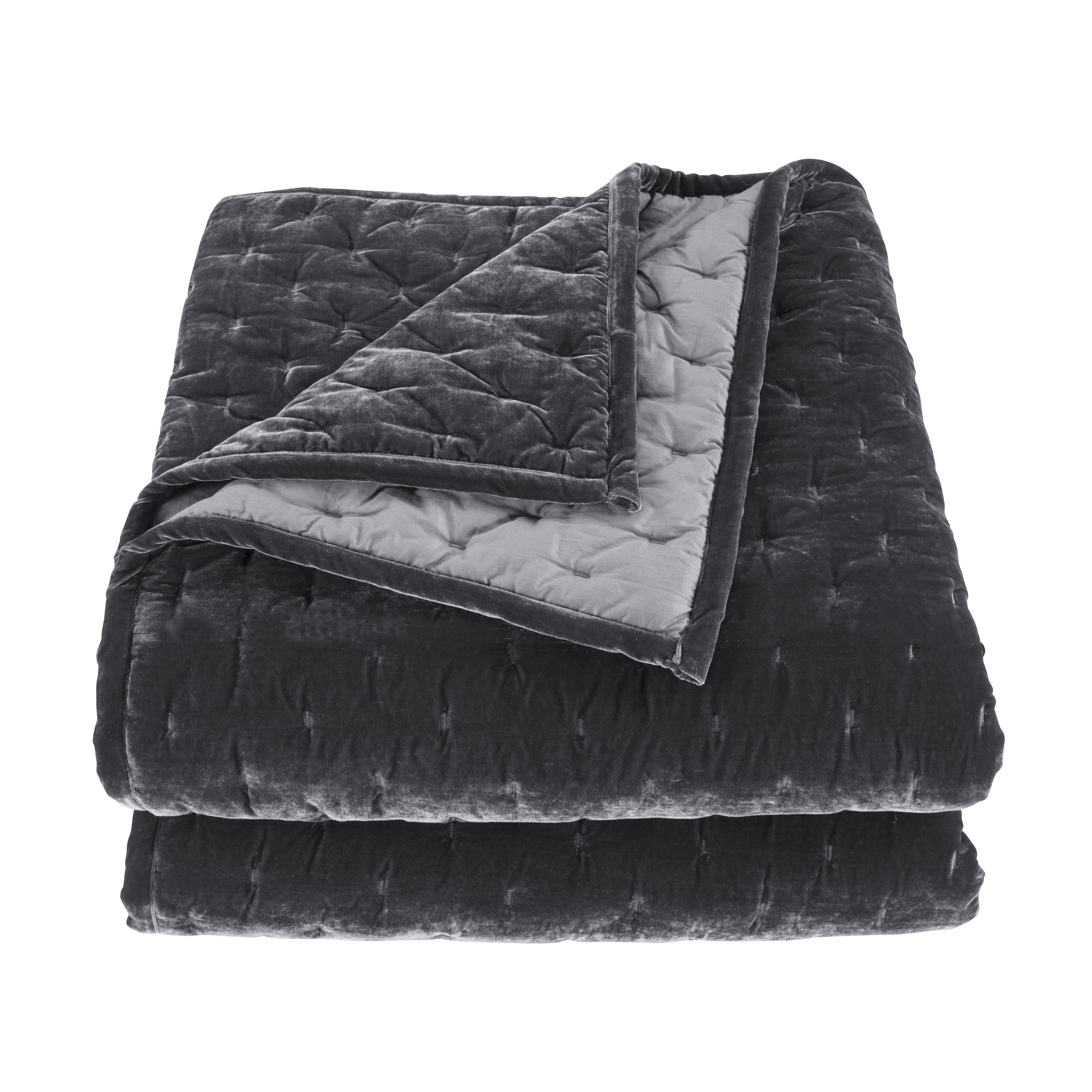 Stella Faux Silk Velvet Pintuck Quilt