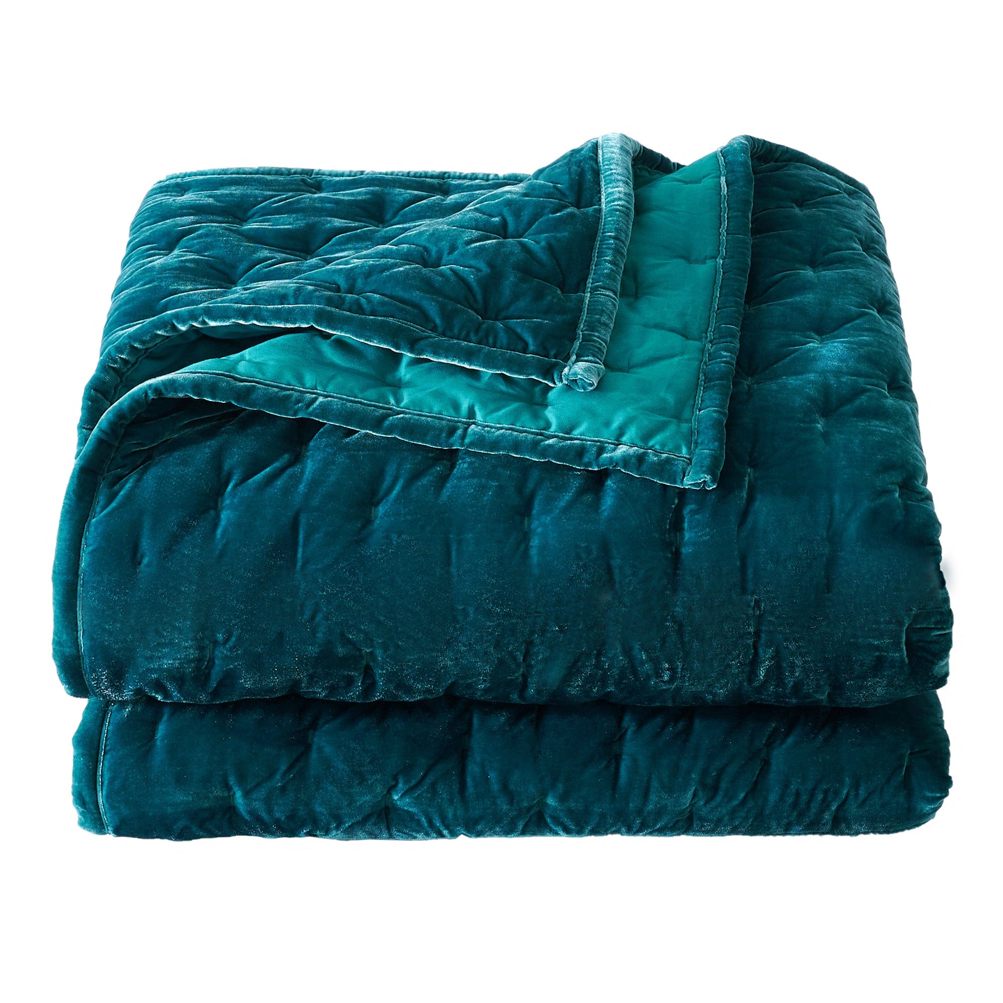 Stella Faux Silk Velvet Pintuck Quilt