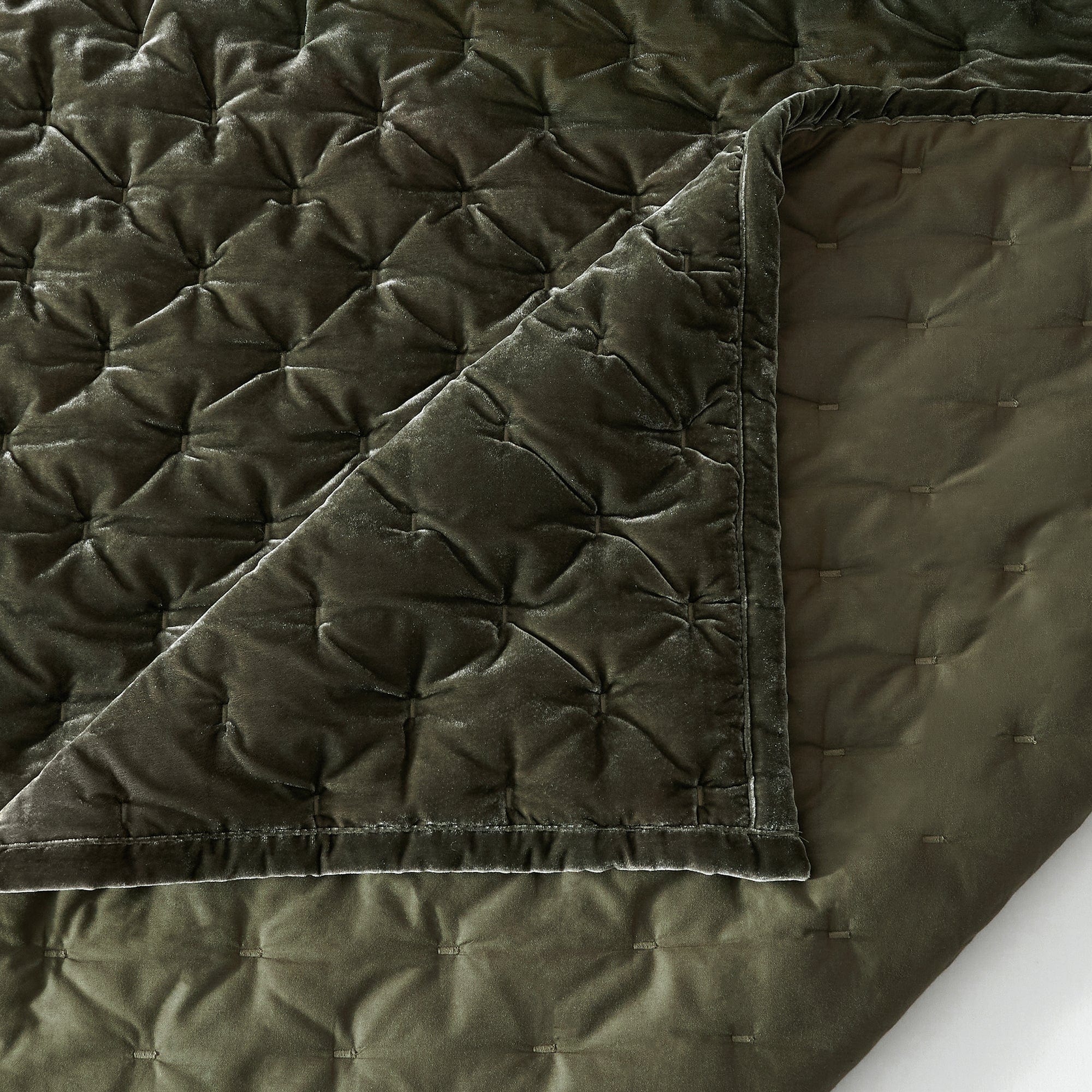 Stella Faux Silk Velvet Pintuck Quilt
