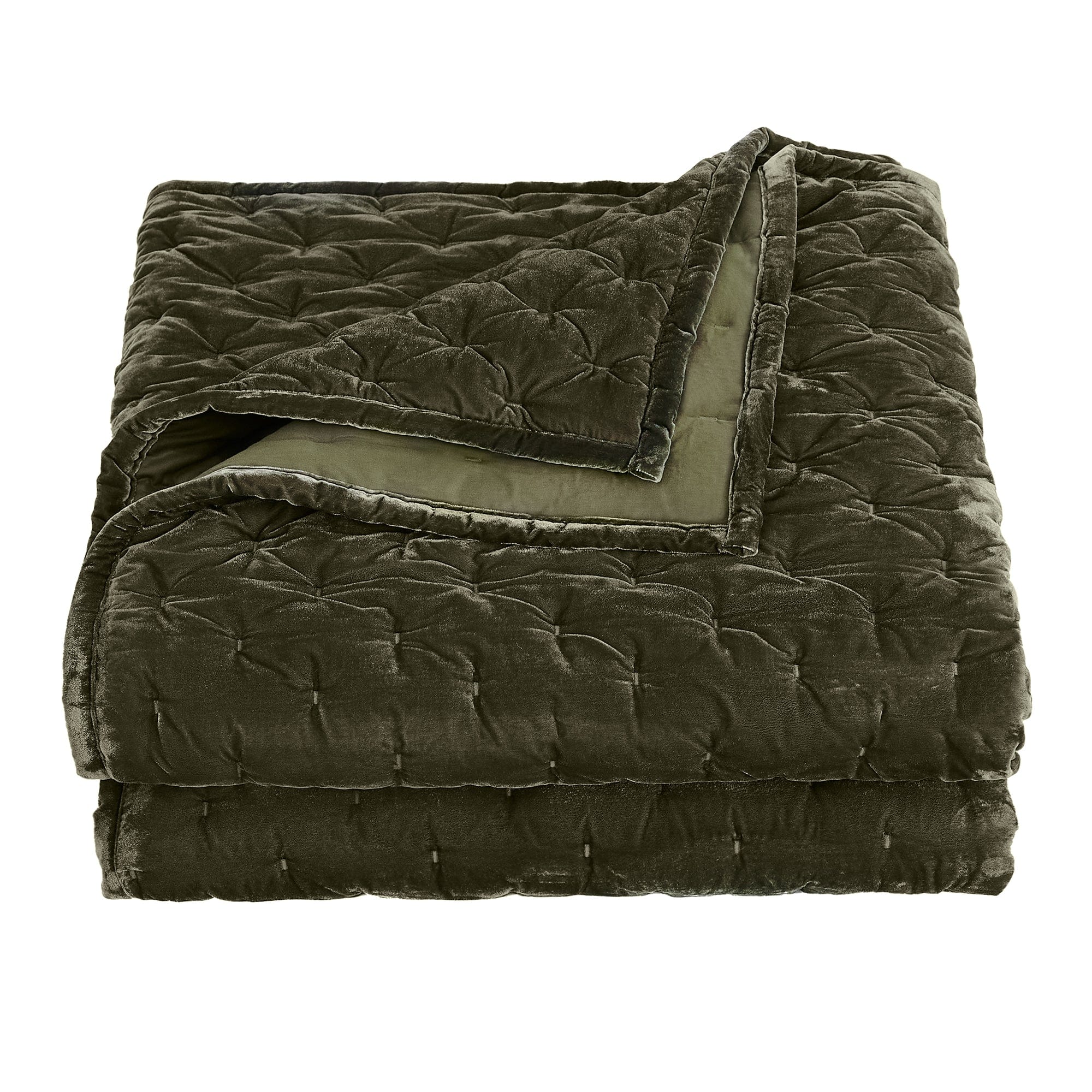 Stella Faux Silk Velvet Pintuck Quilt
