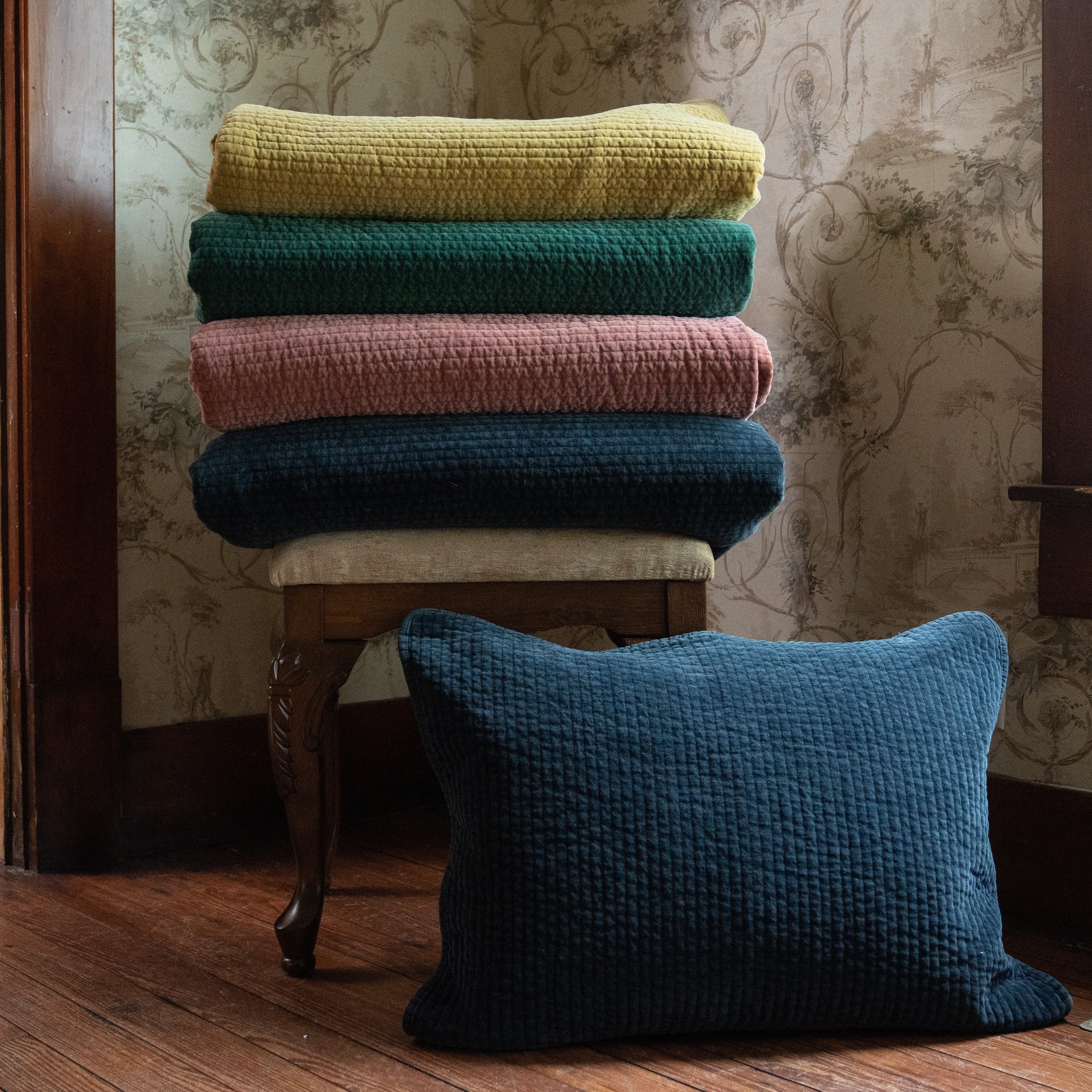 Stonewashed Cotton Velvet Quilt