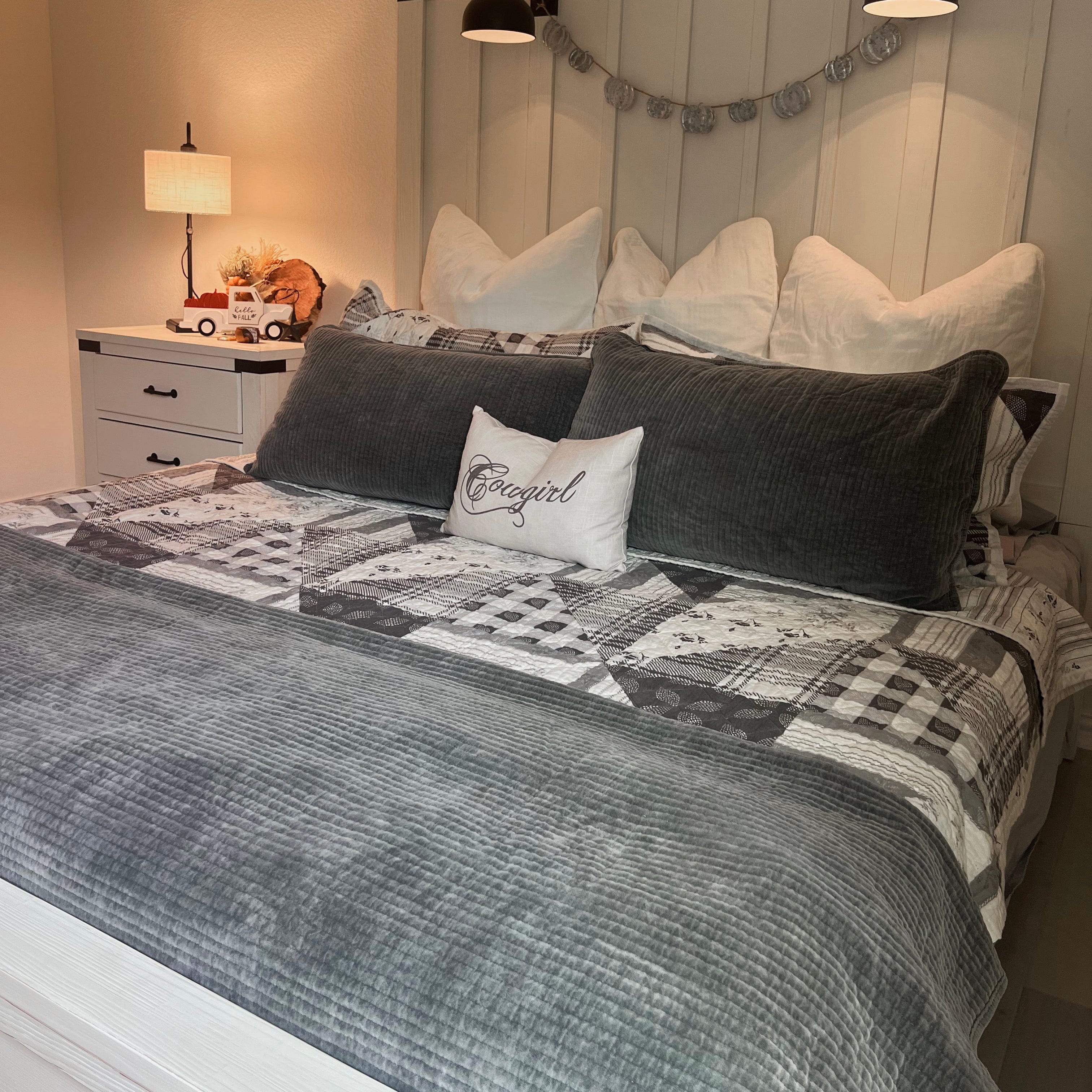Stonewashed Cotton Velvet Quilt