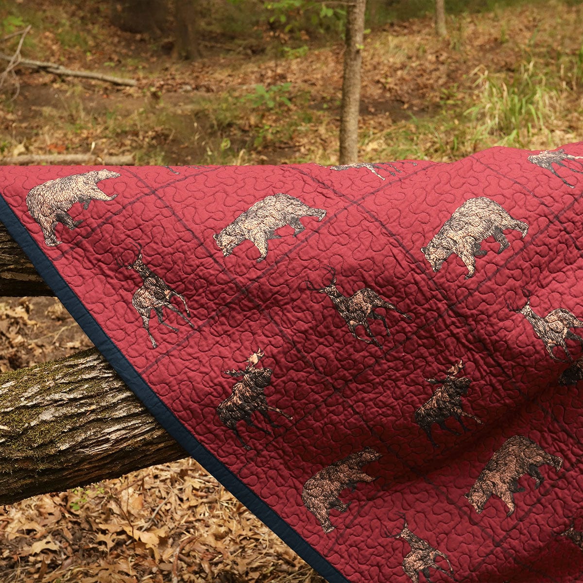 Woodland Plaid Reversible Quilt Set