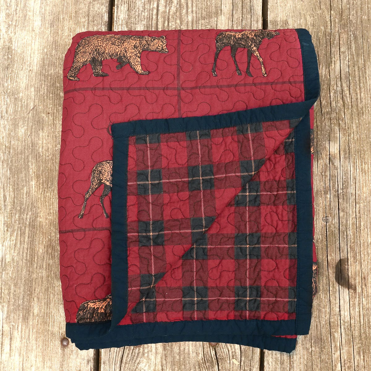 Woodland Plaid Reversible Quilt Set