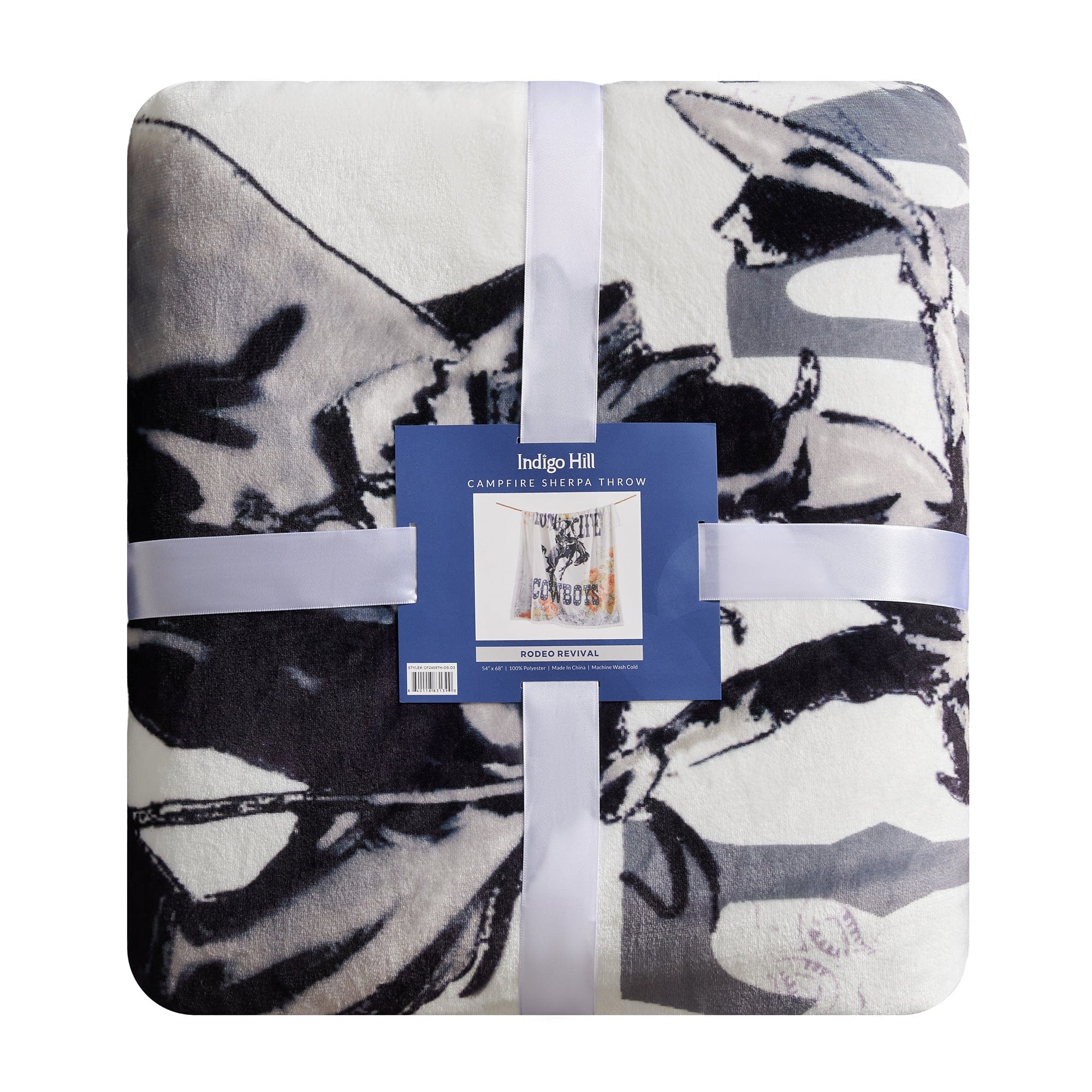 Long Live Cowboys Campfire Sherpa Throw