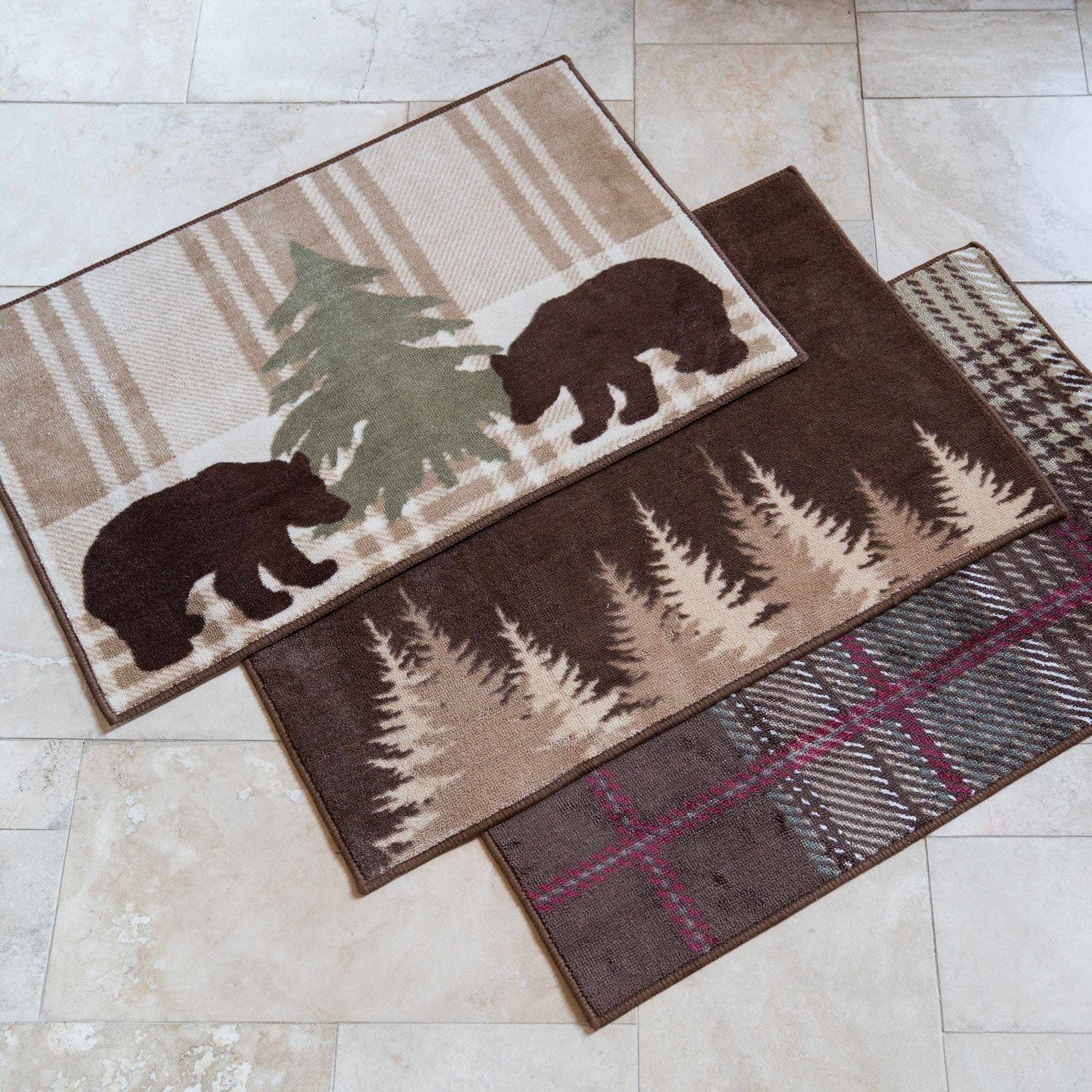 Clearwater Pines Chocolate Kitchen/Bath Rug
