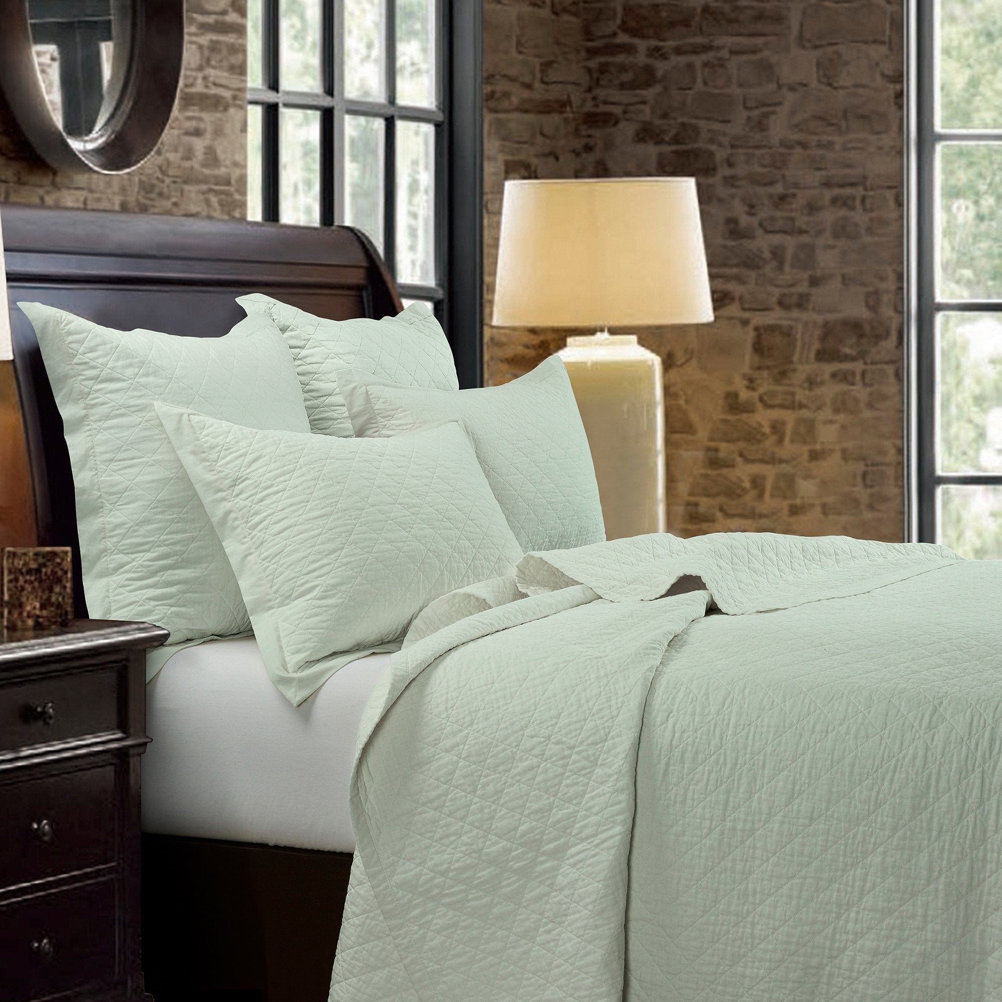 Linen Cotton Diamond Quilt, Full/Queen, 3 Colors