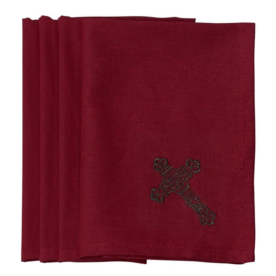 Cross Napkin - Red (Set of 4)