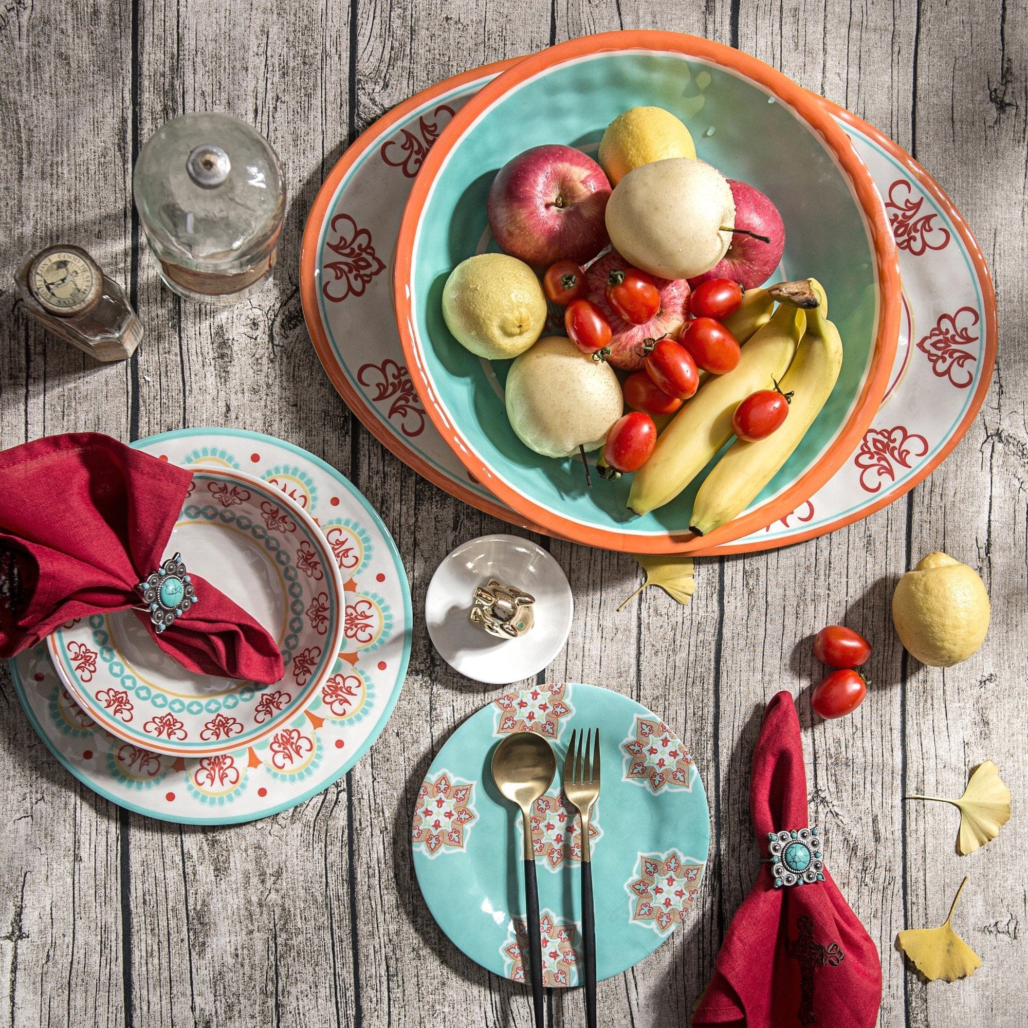 Western Motif Melamine Serving Platter