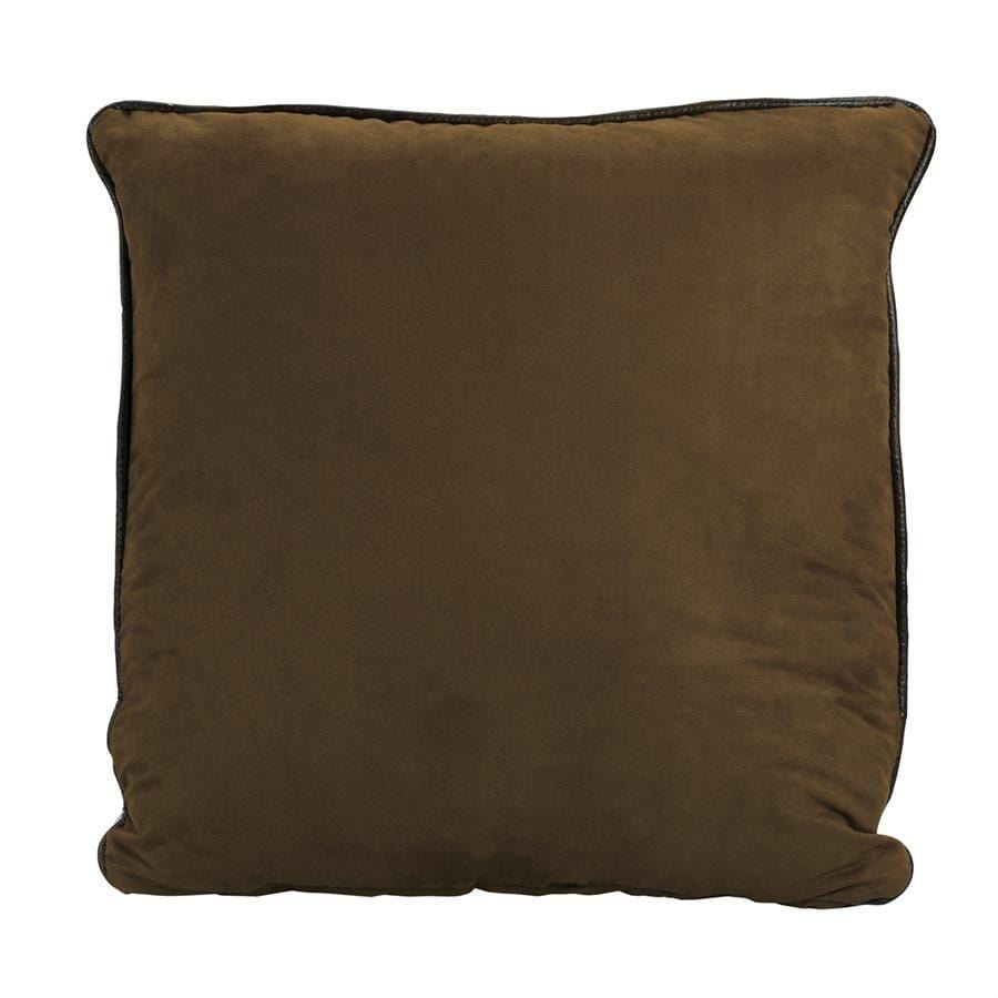Brown Faux Leather Reversible Euro Sham