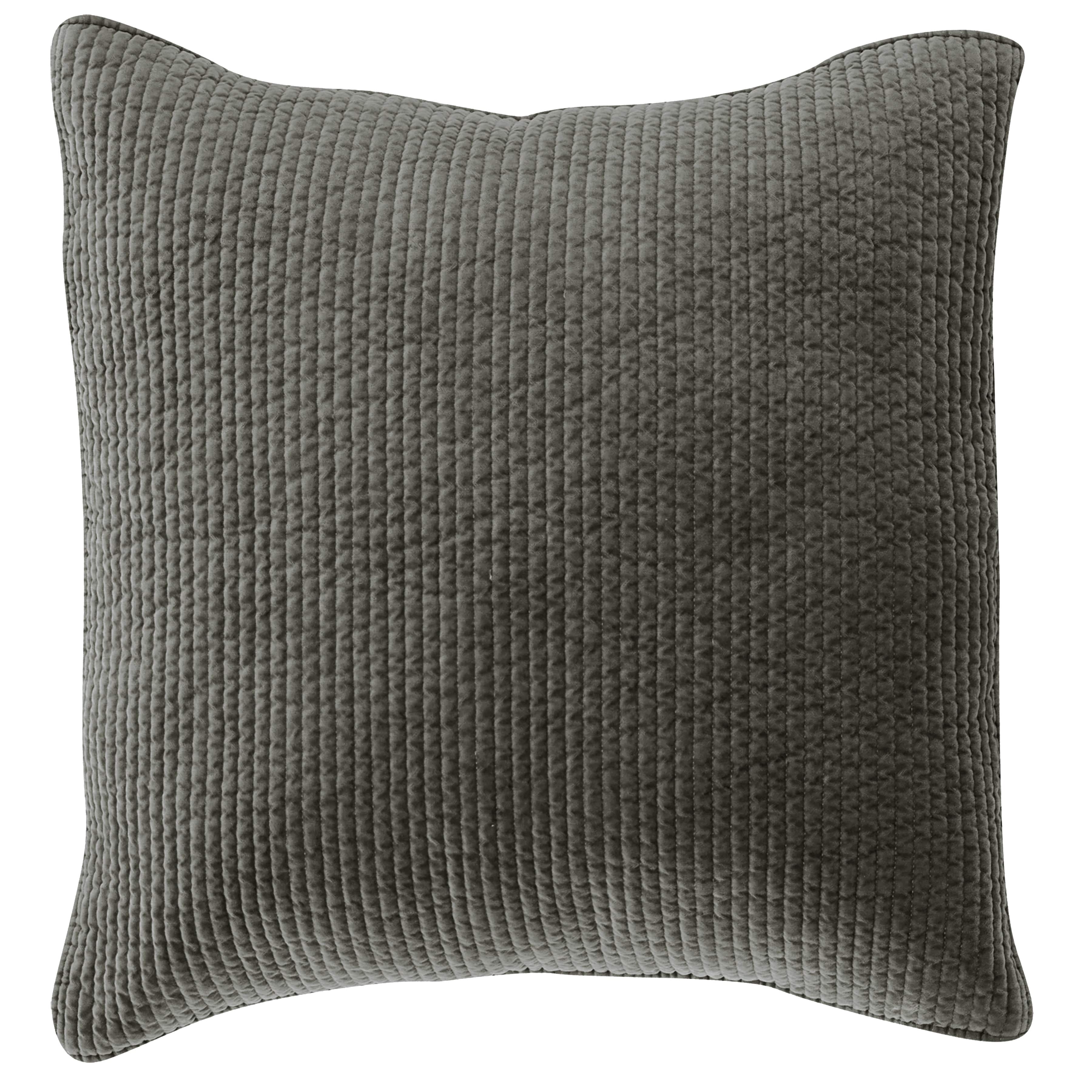 Stonewashed Cotton Quilted Velvet Euro Sham