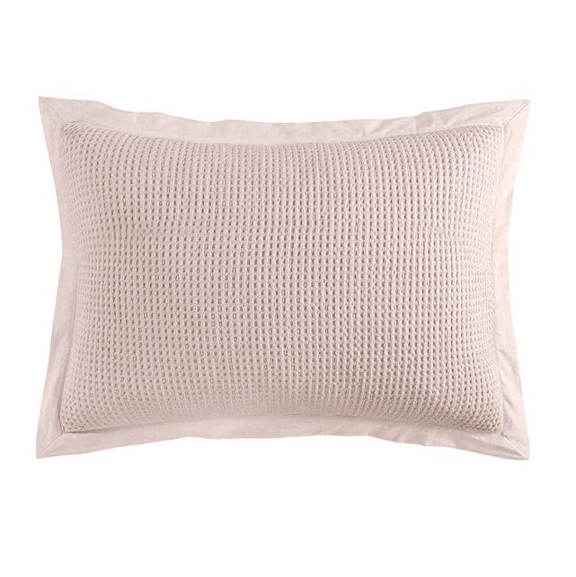 Stonewashed Cotton Waffle Weave Pillow Sham Set, King