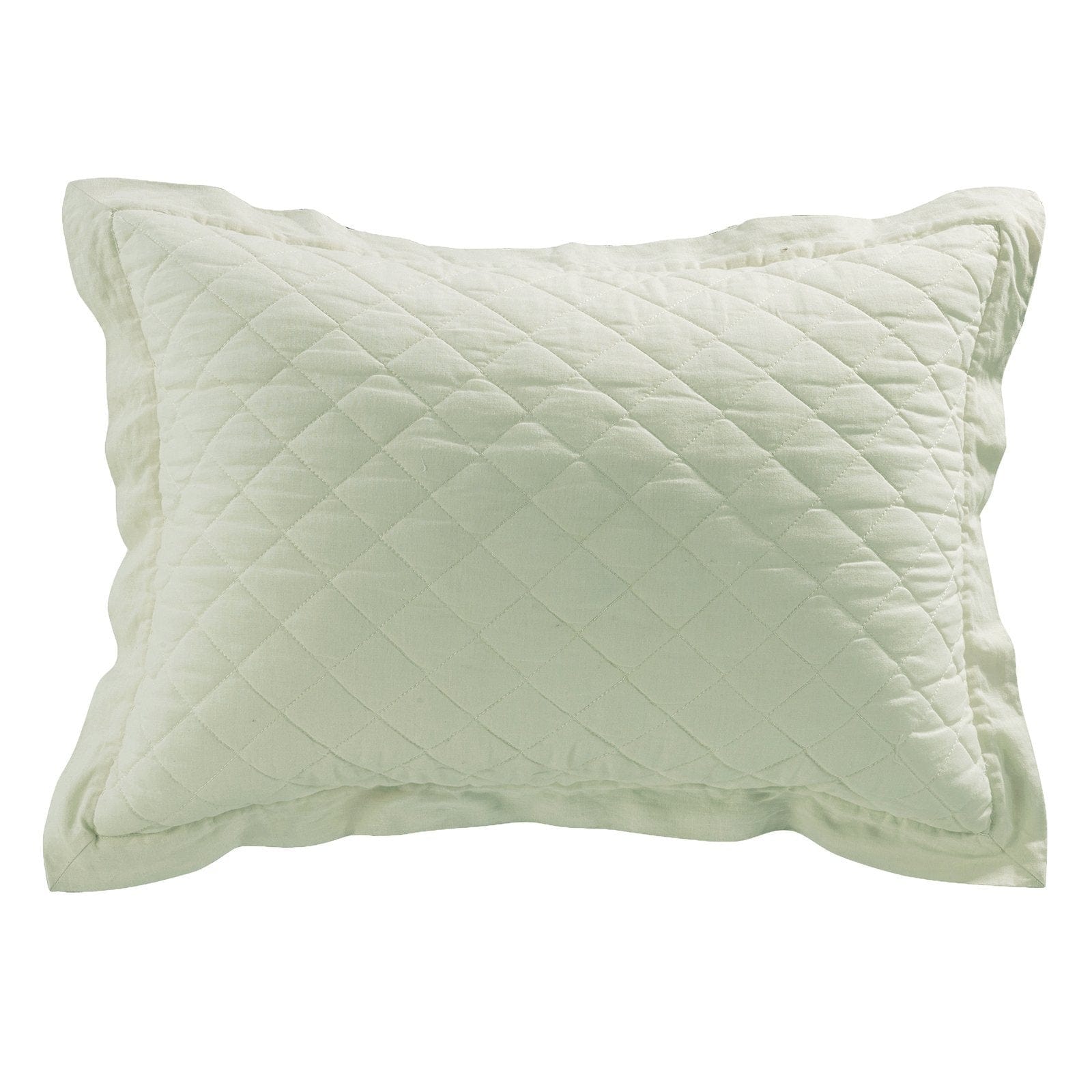 Linen Cotton Diamond Quilted Pillow Sham