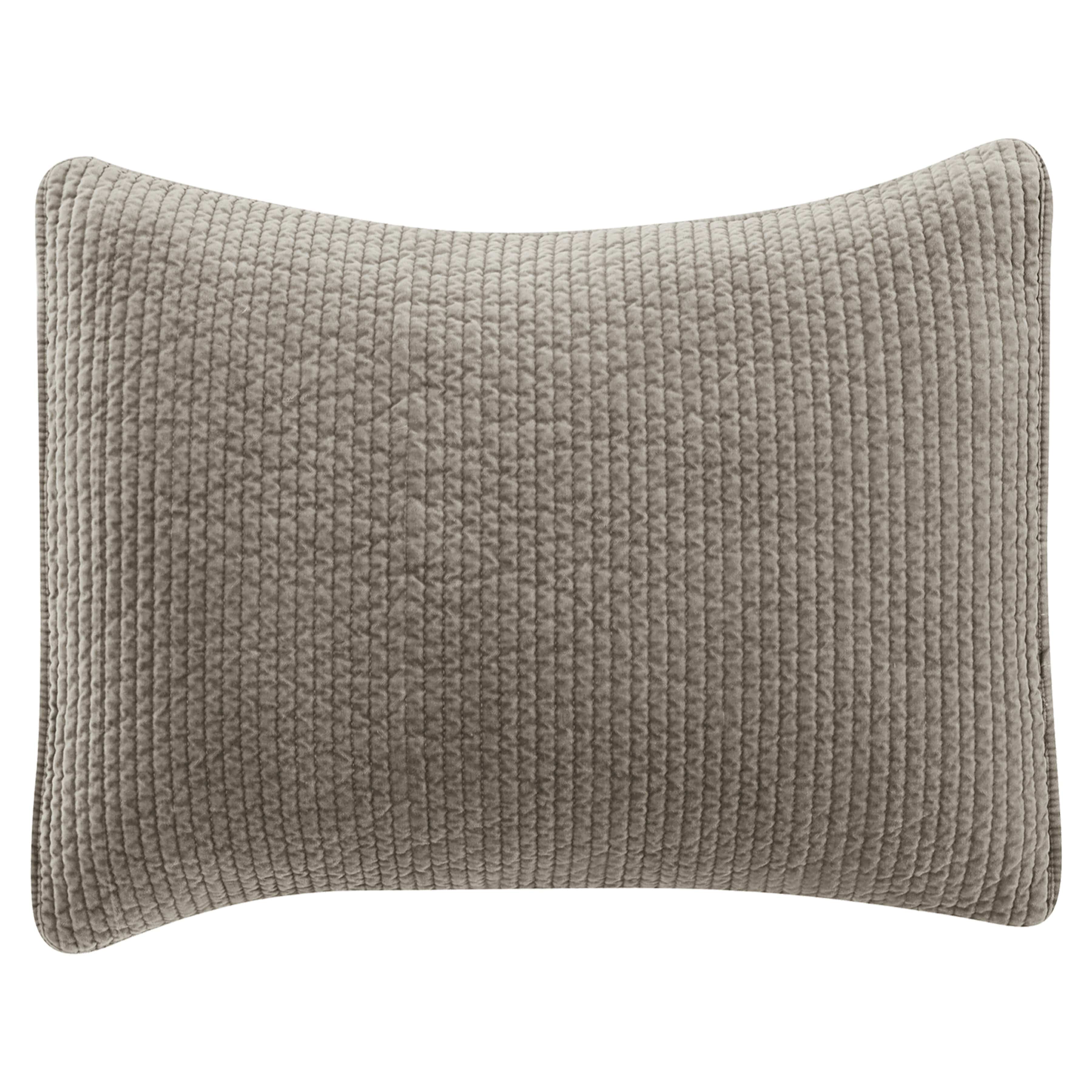 Stonewashed Cotton Quilted Velvet Pillow Sham
