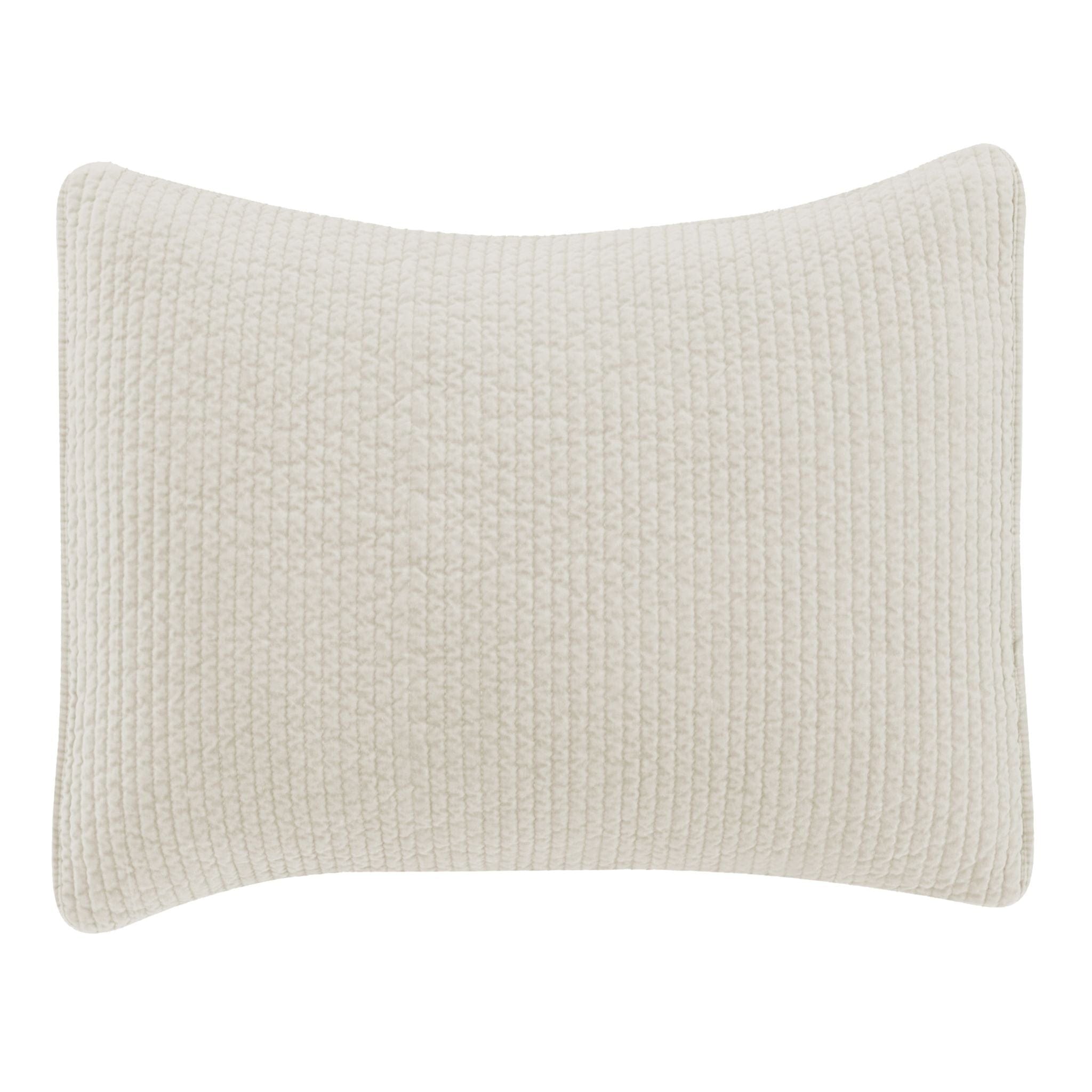 Stonewashed Cotton Quilted Velvet Pillow Sham