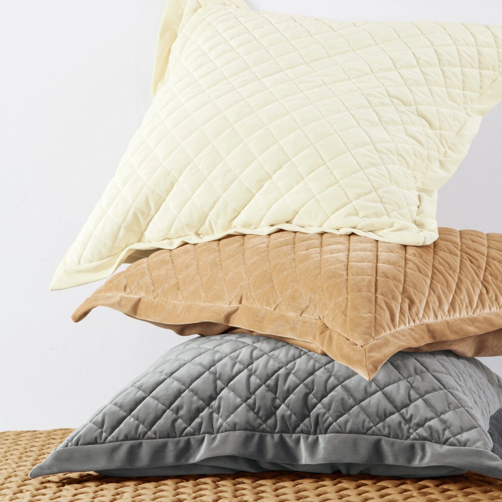 Velvet Diamond Quilted Euro Sham