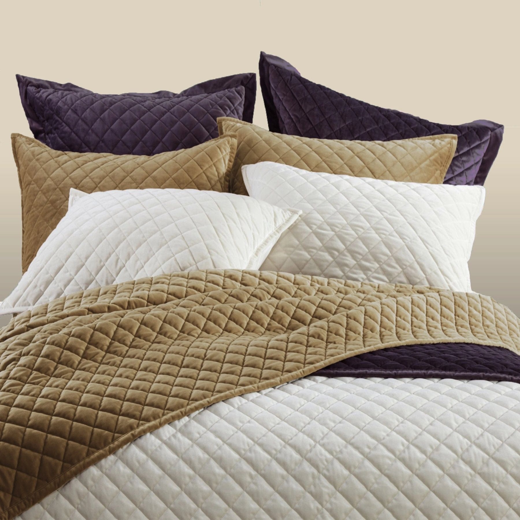 Velvet Diamond Quilted Euro Sham
