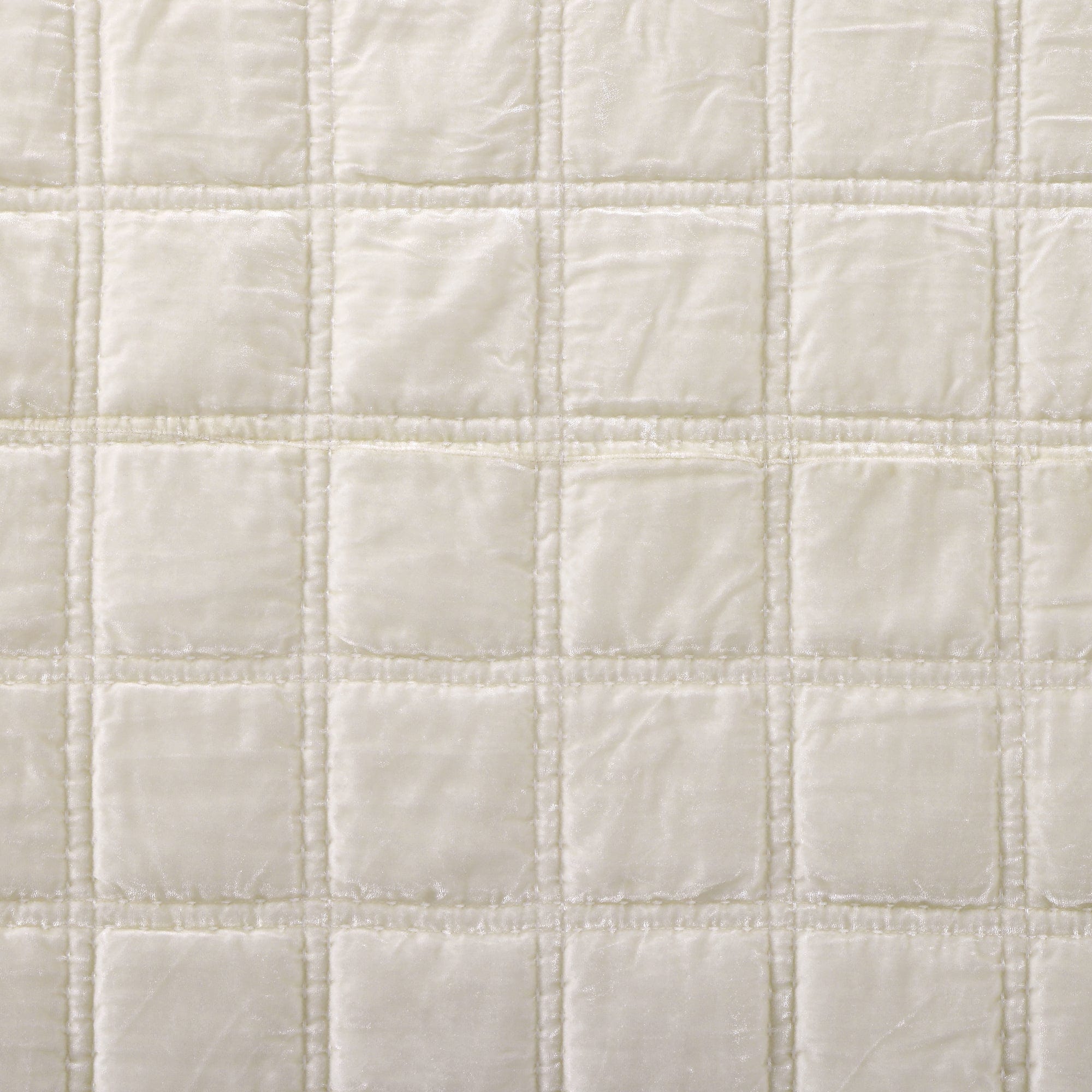 Stella Faux Silk Velvet Double Box Stitch Quilt Set