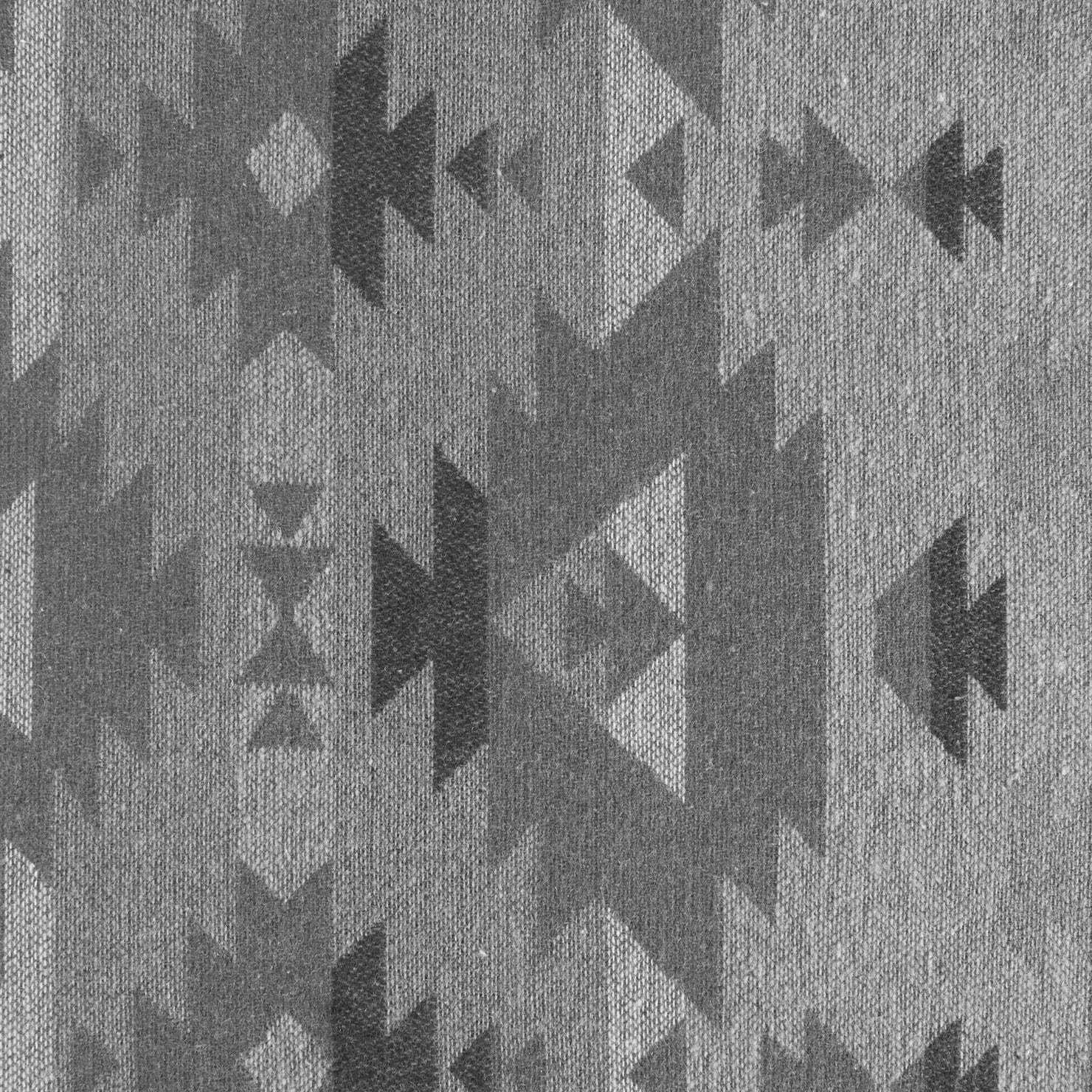 Southwest Aztec Design Throw with Sherpa Backing, Gray