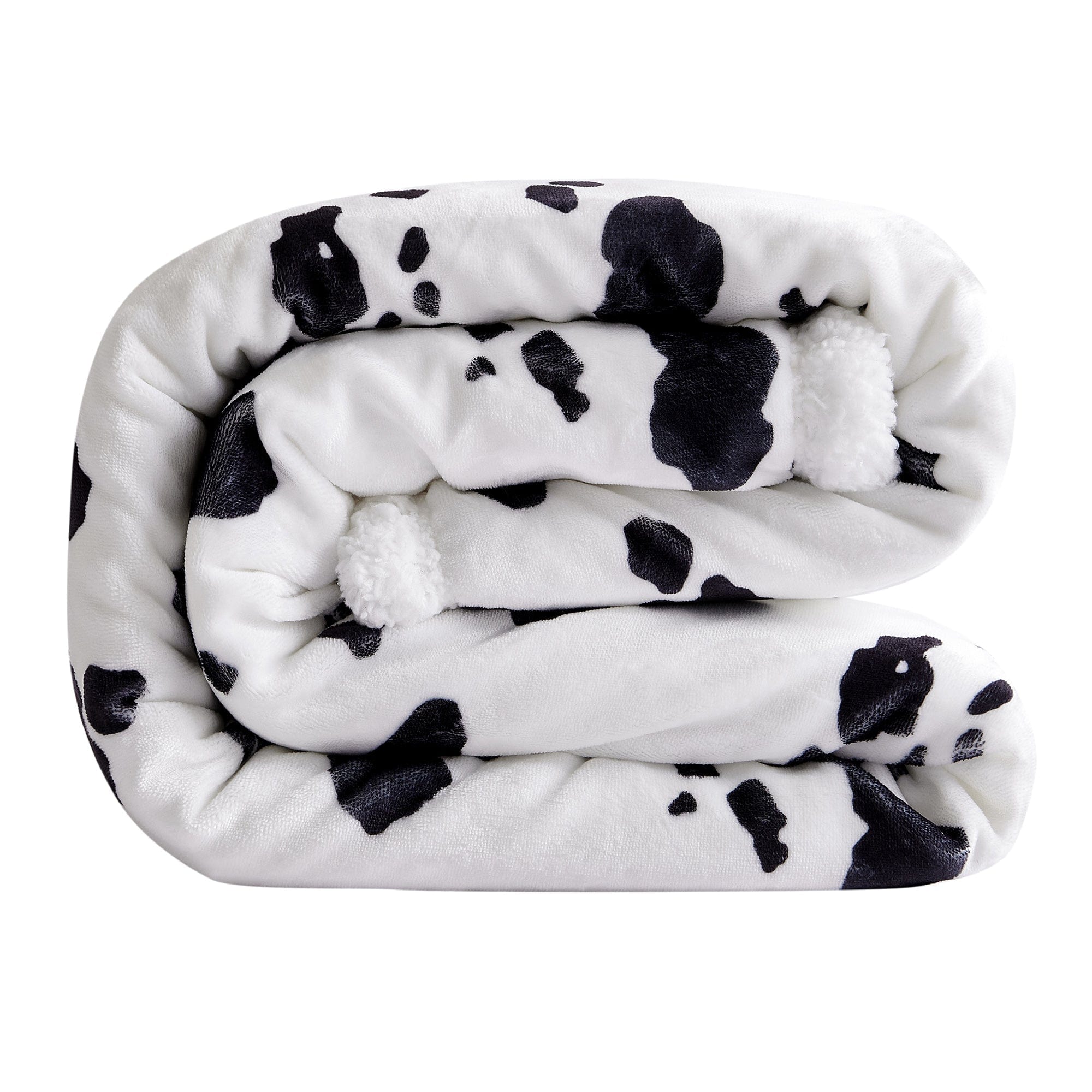 Elsa Cowhide Campfire Sherpa Throw