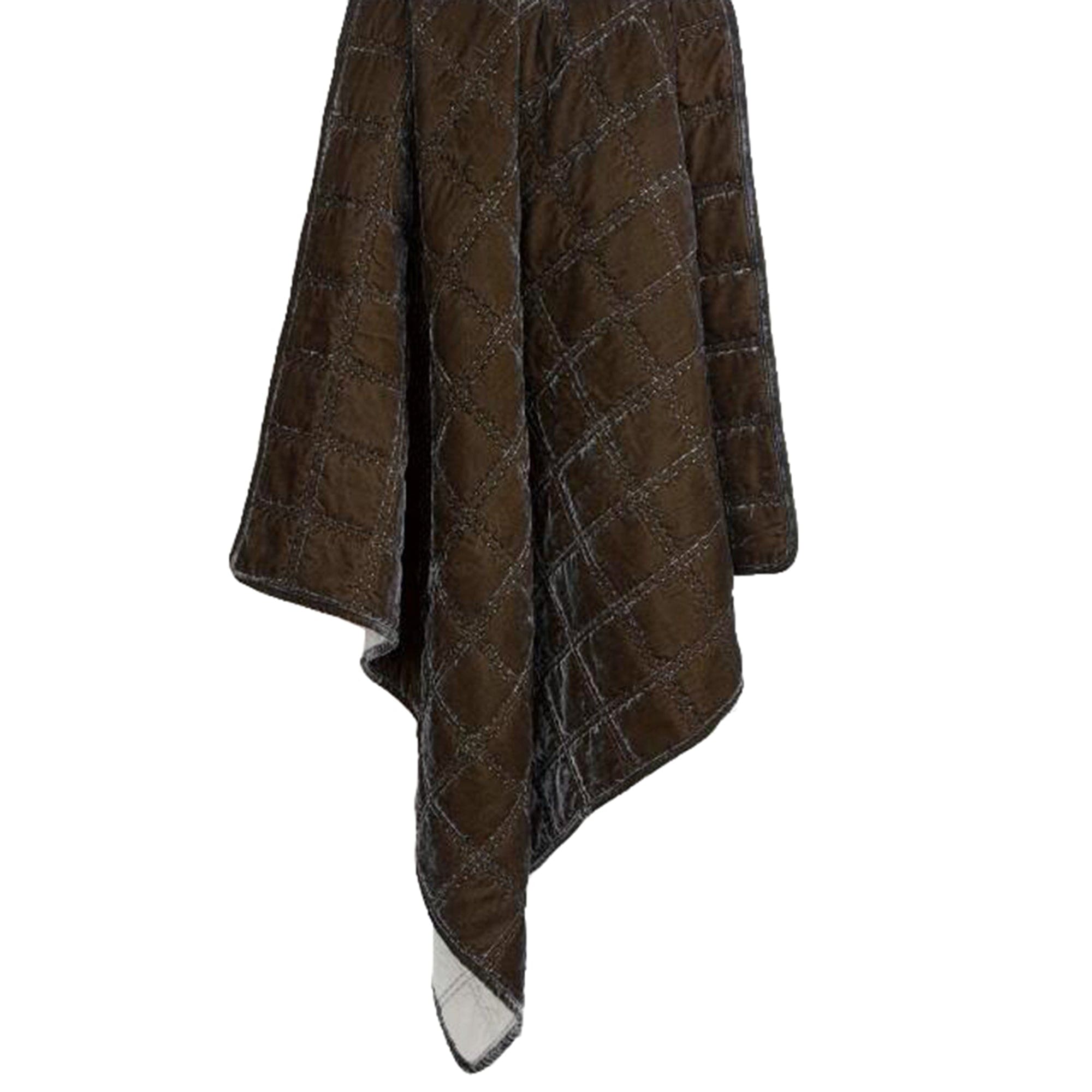 Stella Faux Silk Velvet Double Box Stitch Throw