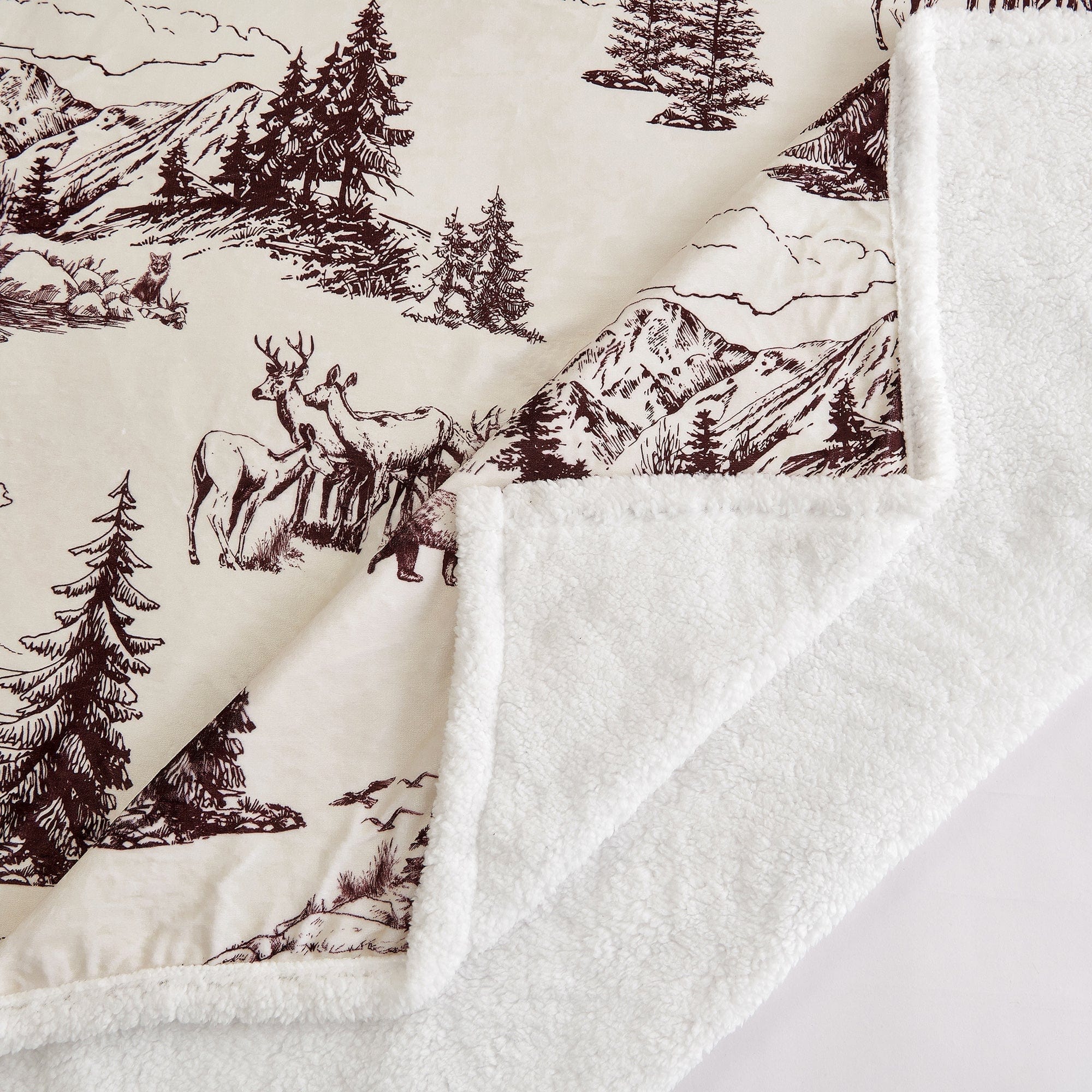 White Pine Campfire Sherpa Throw