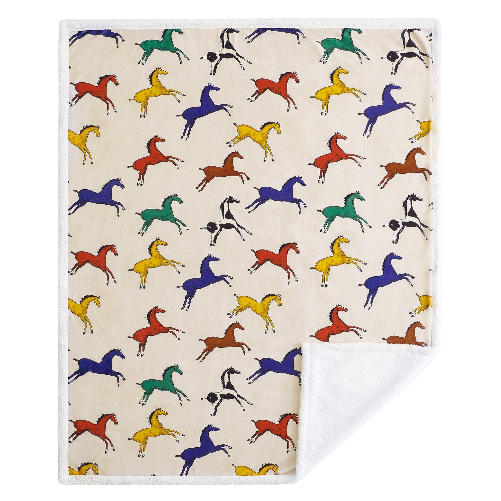 Wild Horses Campfire Sherpa Throw
