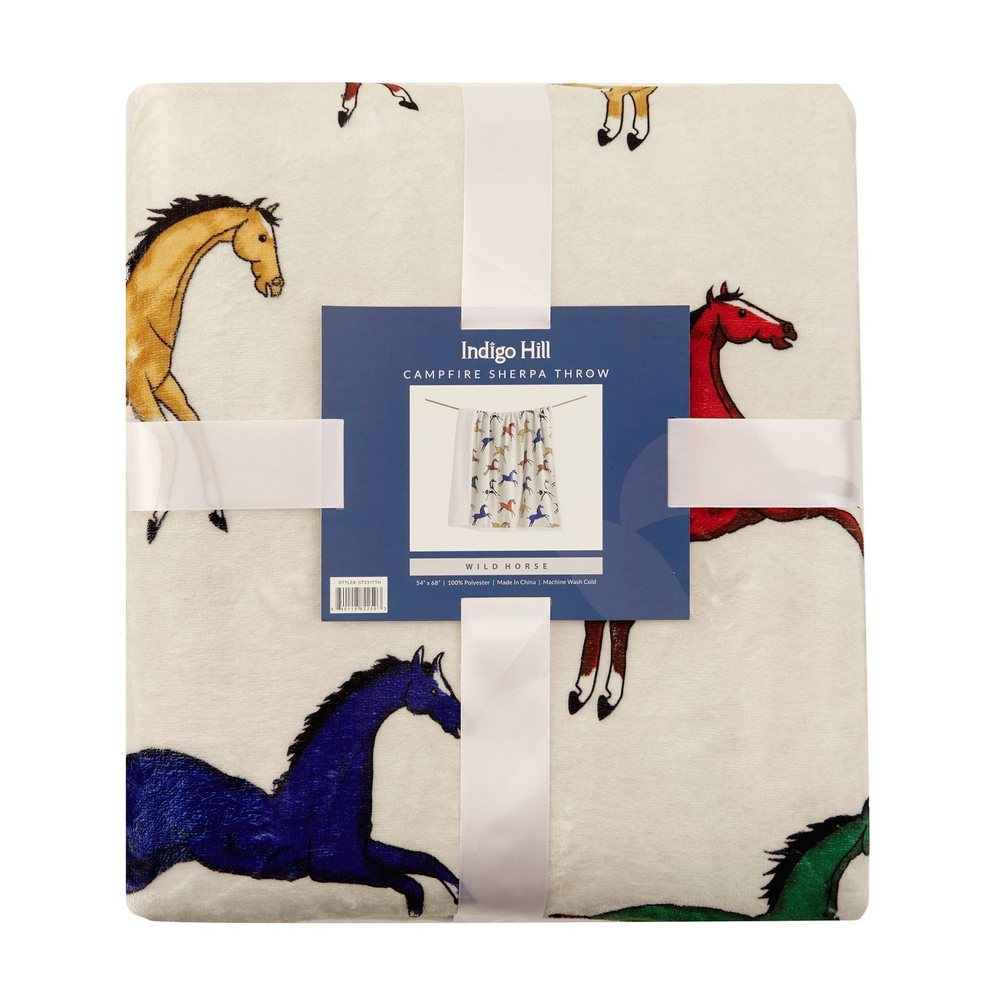 Wild Horses Campfire Sherpa Throw