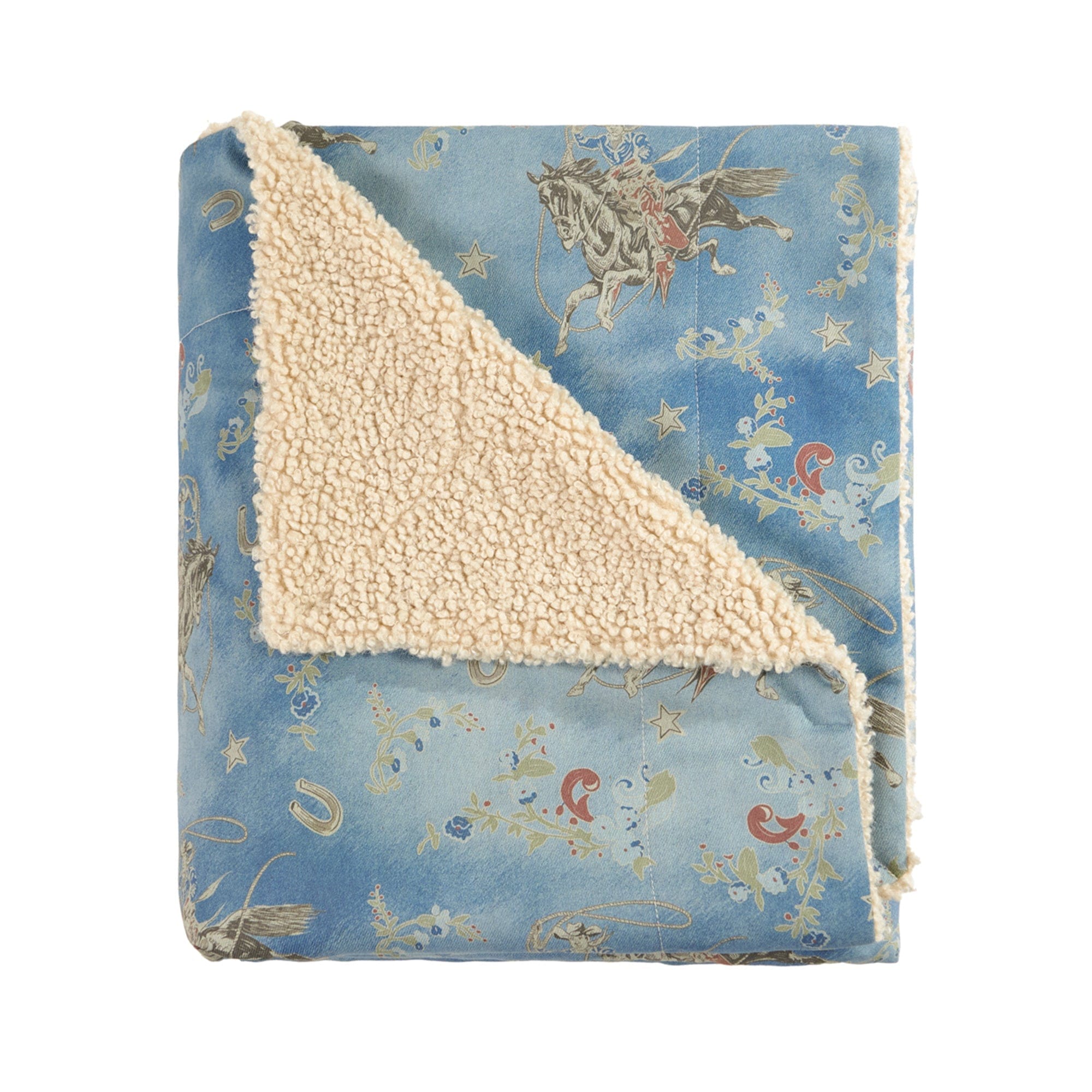 Lee Western Washed Denim Teddy-Backed Throw