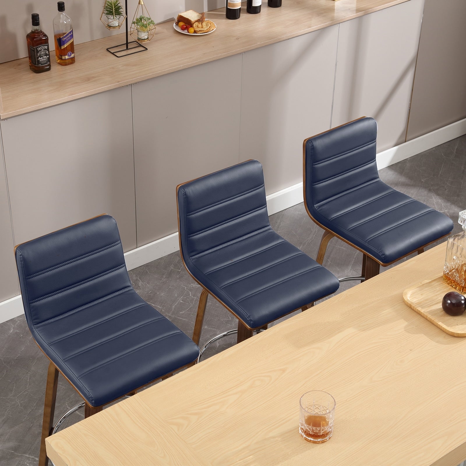 26/29 Faux Leather Swivel Bar/Counter Stools, Set of 2/3